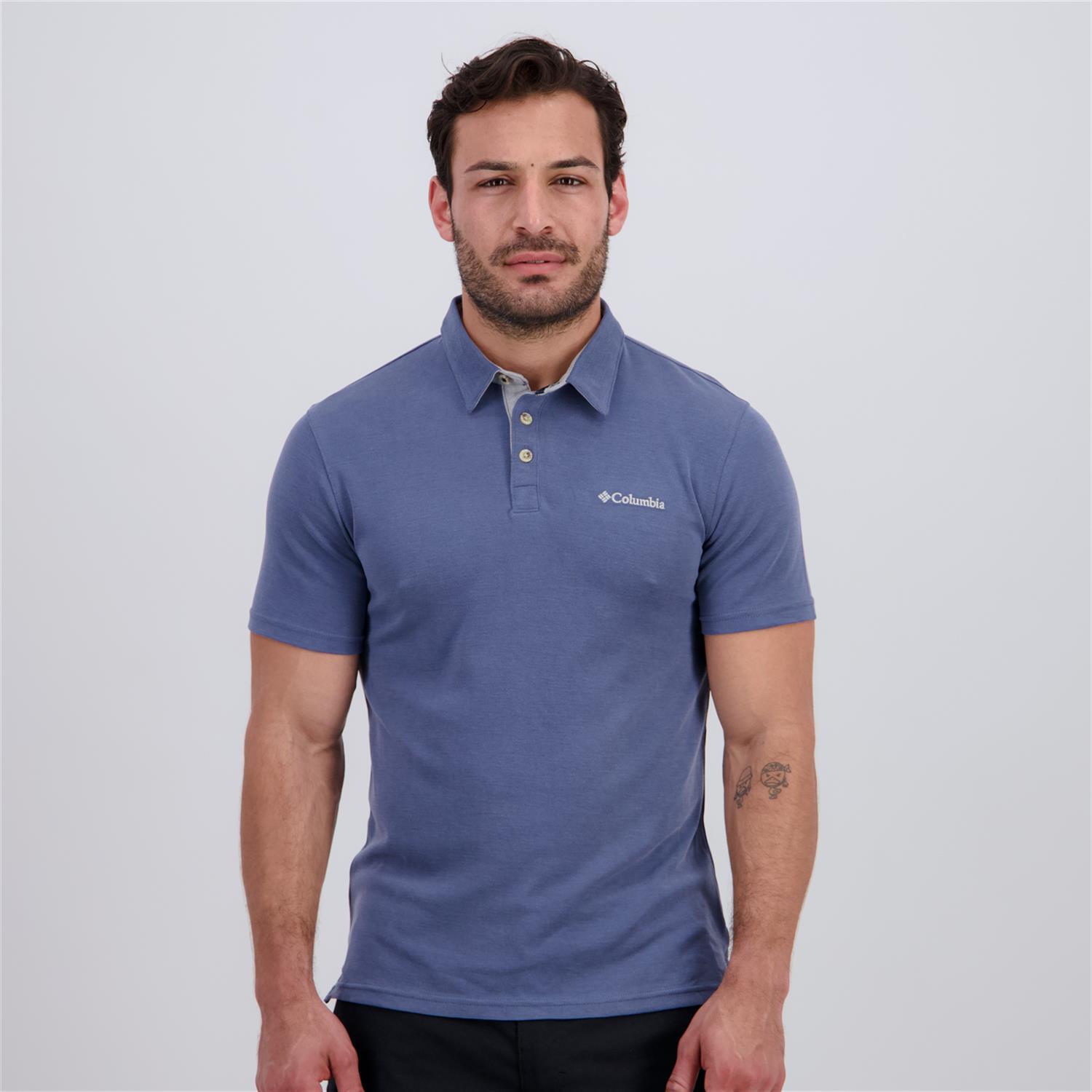 Columbia Nelson Point - Azul - Polo Montaña Hombre talla M