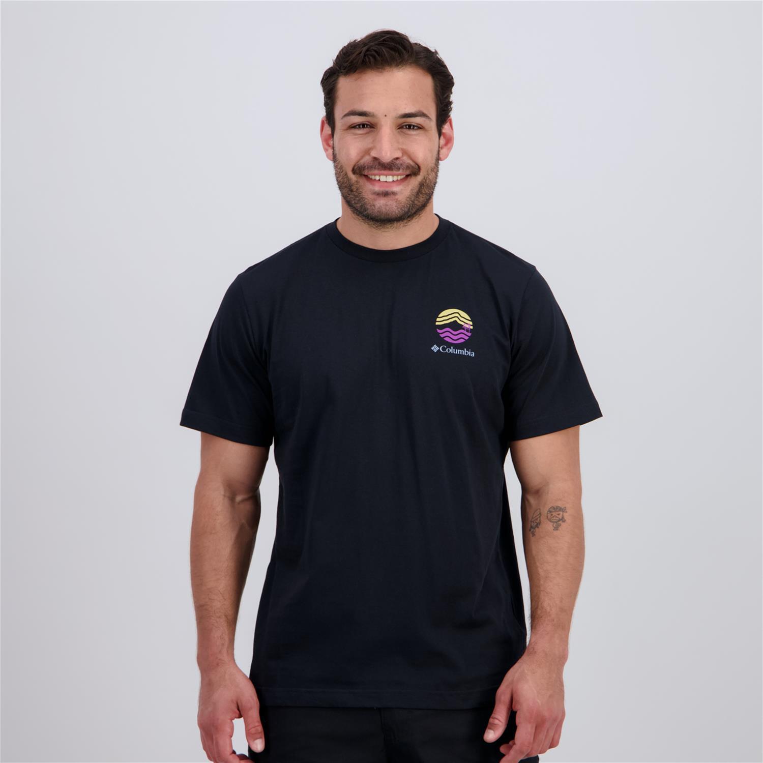 Columbia Kettle River - Negro - Camiseta Hombre talla S