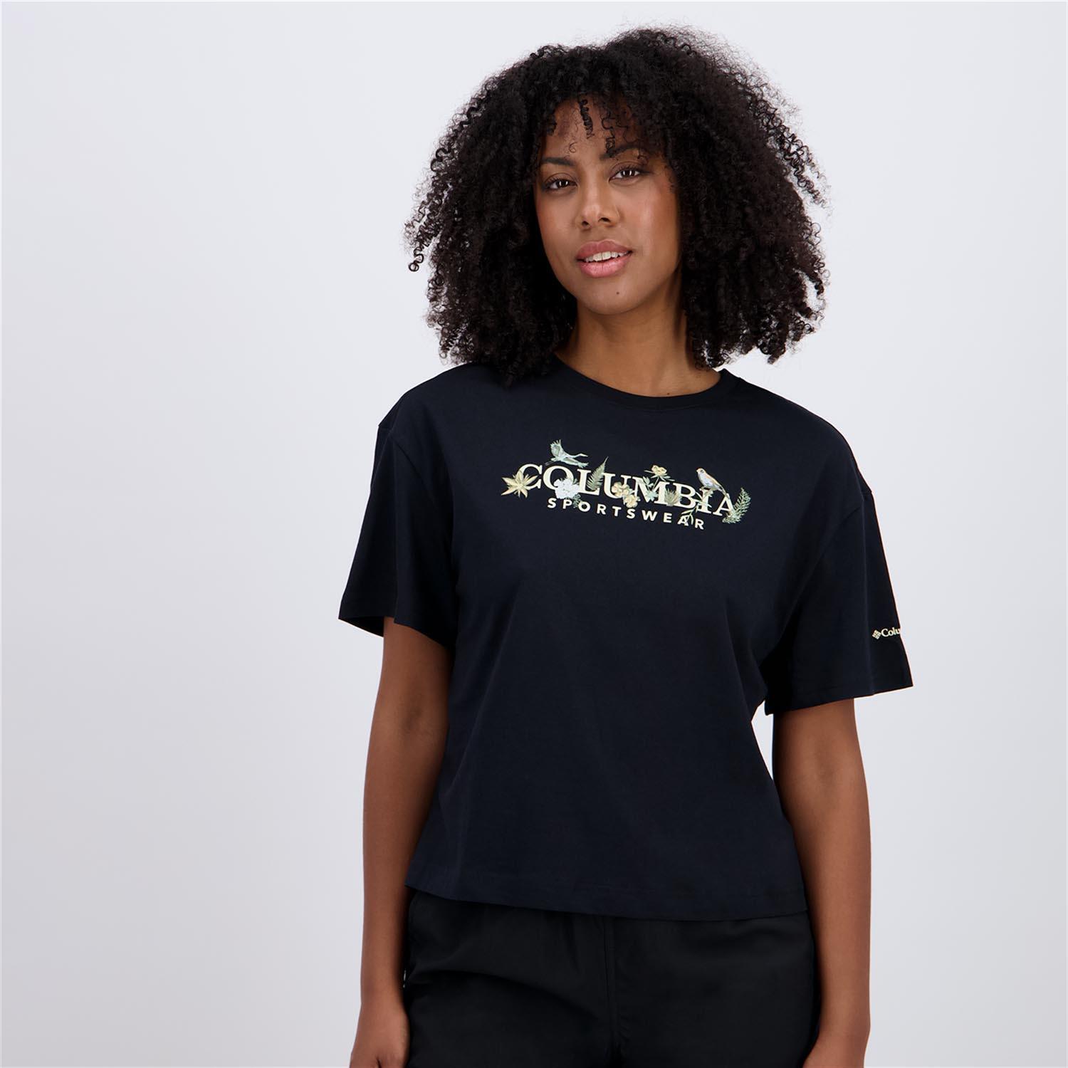 Columbia Rolling Bend - Negro - Camiseta Mujer talla M