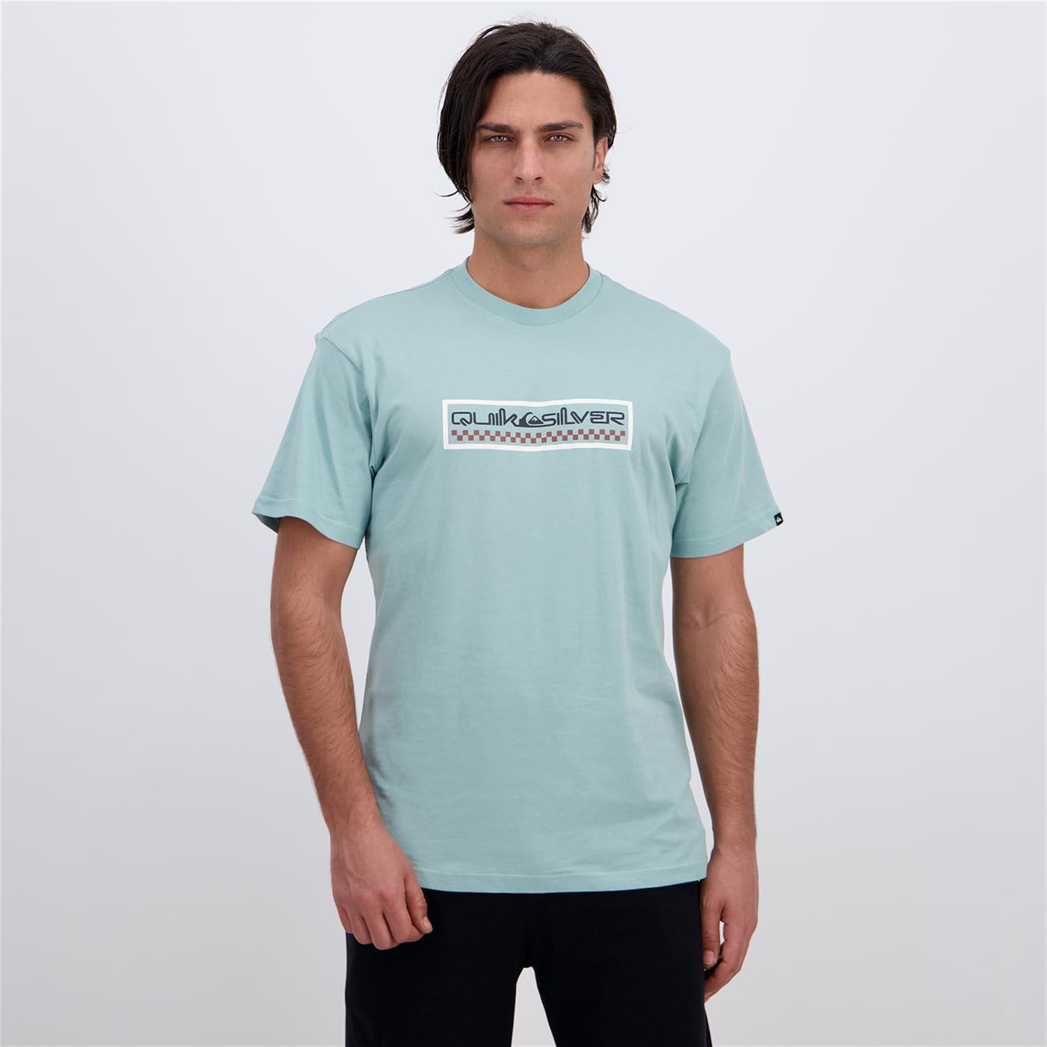 Quiksilver Comp Logo - Turquesa - Camiseta Hombre talla S