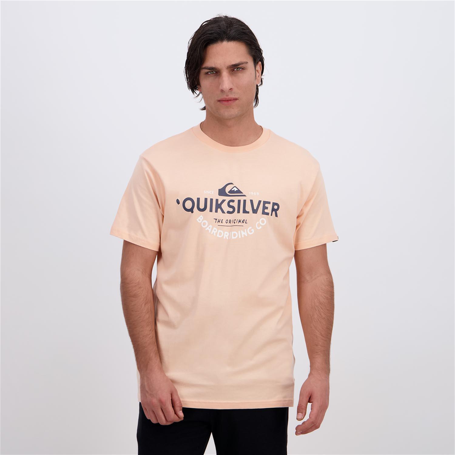 Quiksilver Comp Logo - Coral - Camiseta Hombre talla S