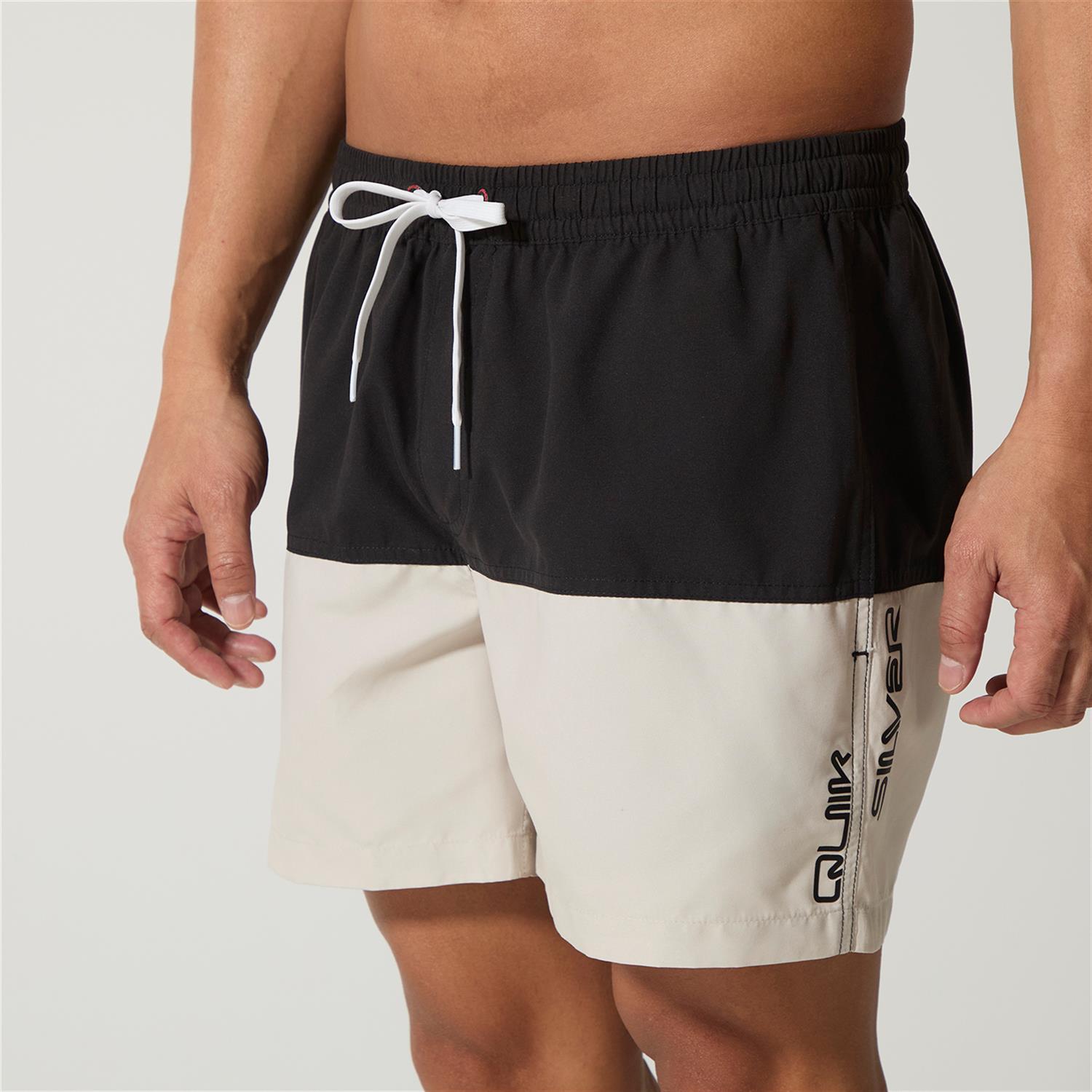 Calções Banho Quiksilver - Preto - Praia Homem tamanho S