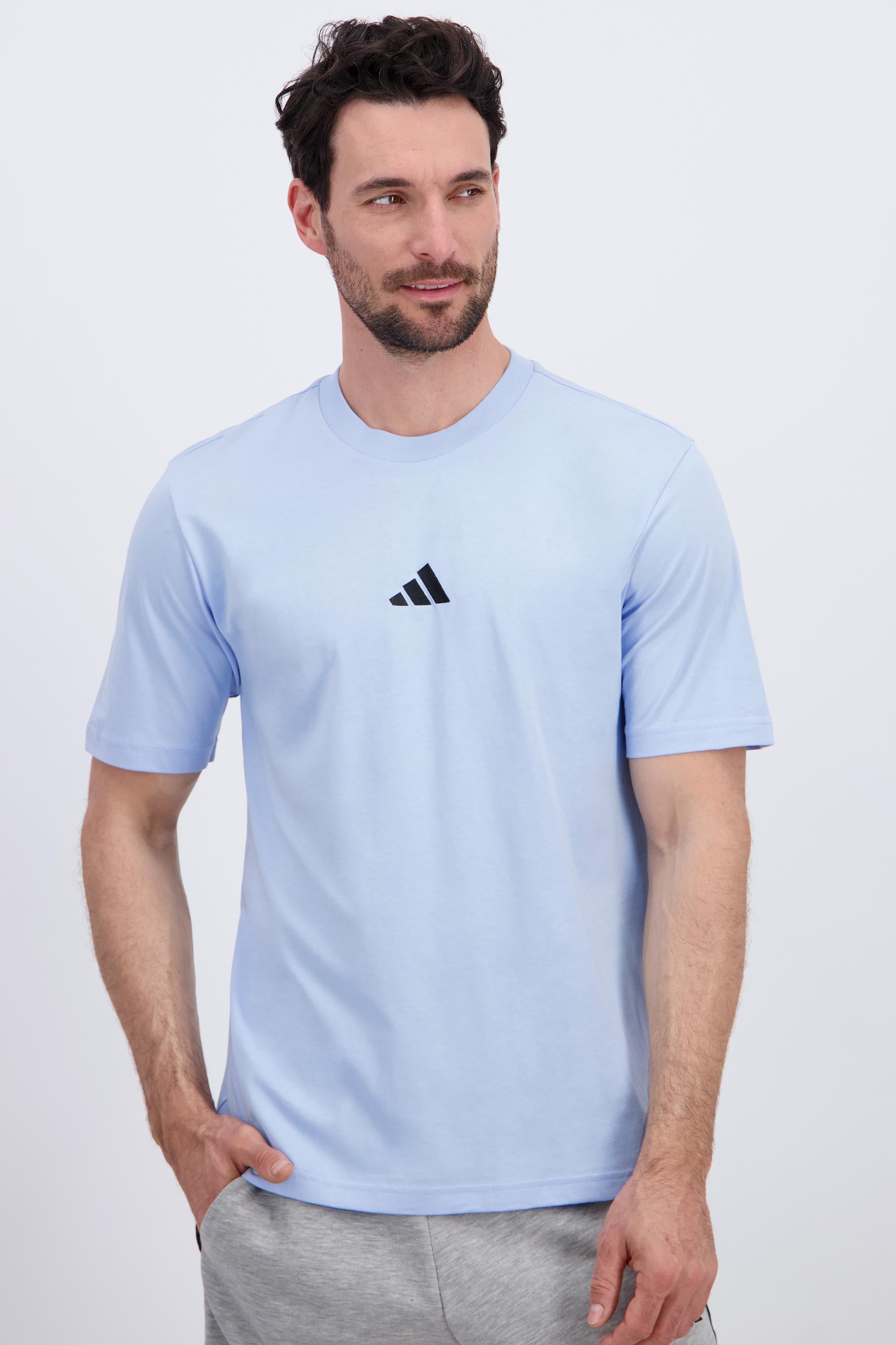 adidas Small Logo - Azul - Camiseta Algodón Hombre talla S