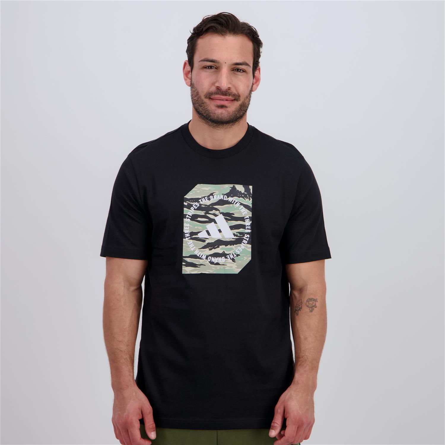 adidas Box - Negro - Camiseta Algodón Hombre talla XS