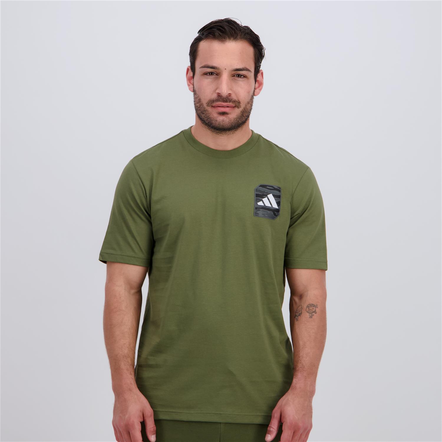 adidas Camo - Kaki - Camiseta Algodón Hombre talla XS