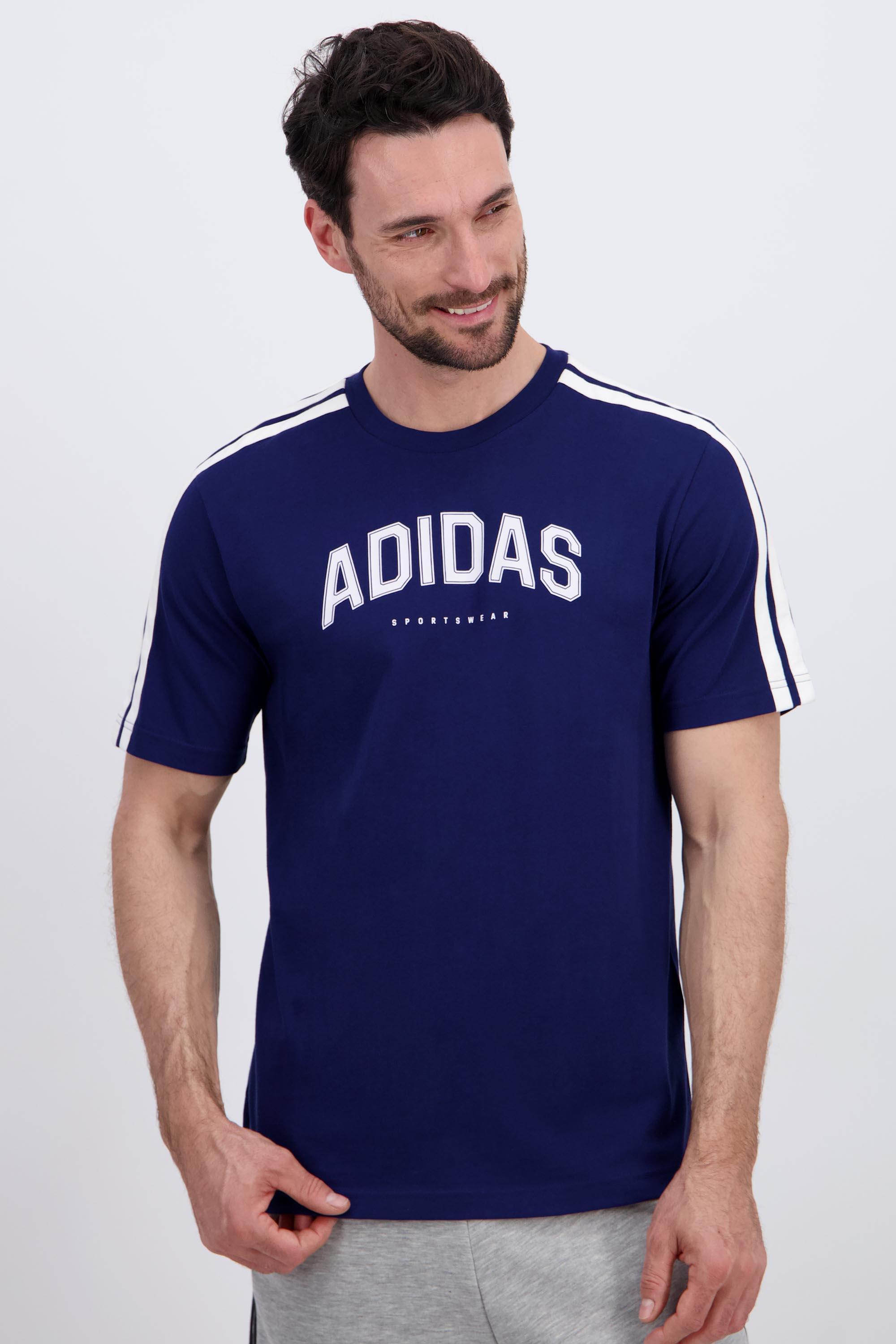 adidas Collegiate - Azul - Camiseta Algodón Hombre talla XS