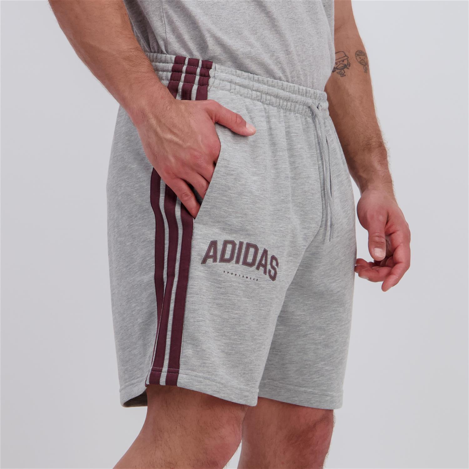 adidas Collegiate - Gris - Pantalón Corto Hombre talla XS