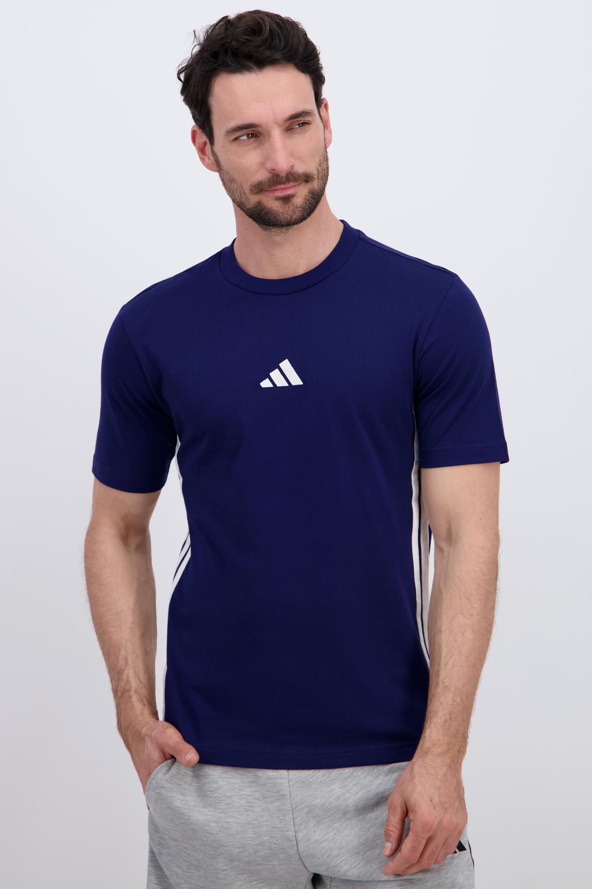 adidas 3S - Azul - Camiseta Algodón Hombre talla XL