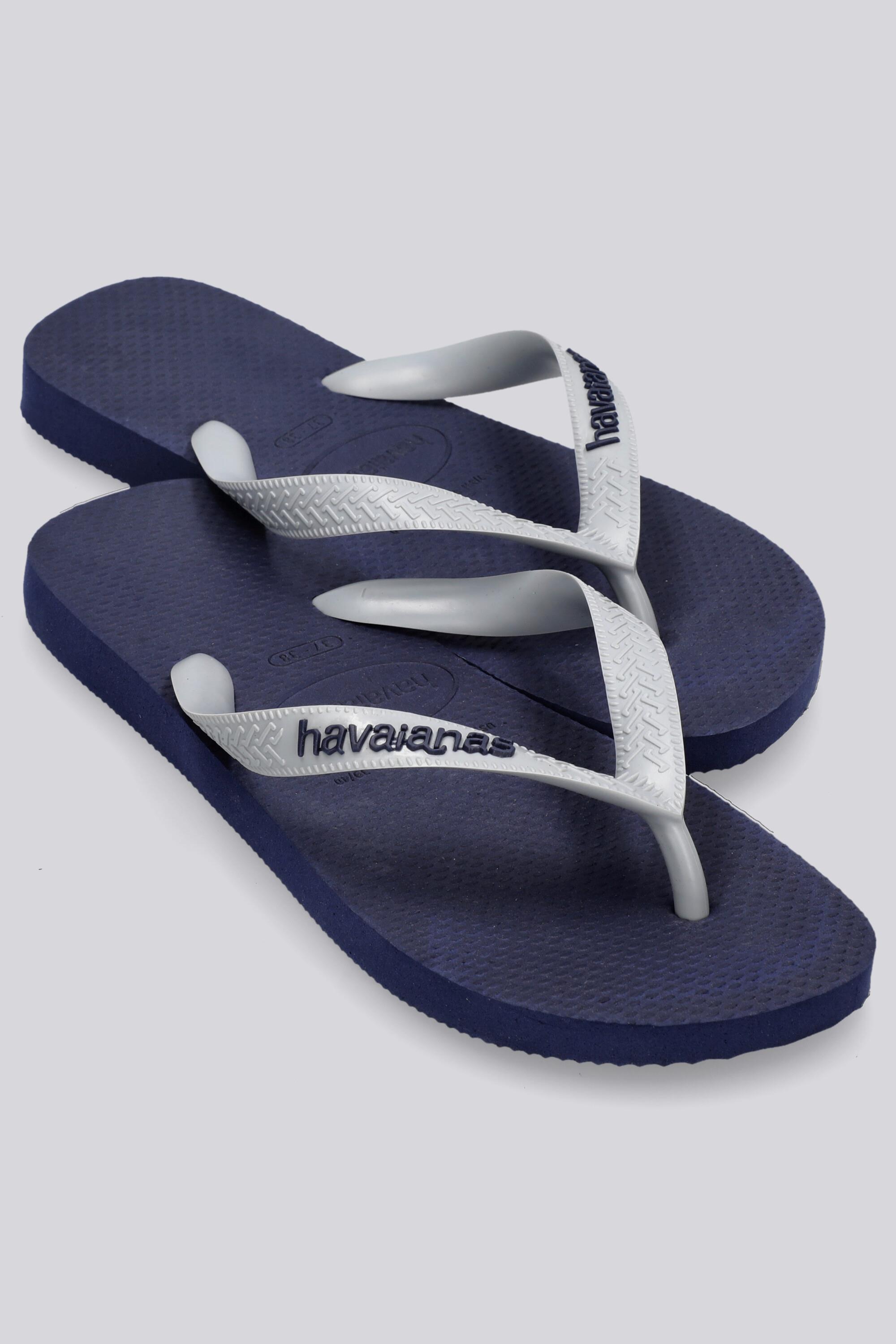 Havaianas Top Logo Azul Chinelos Dedo Homem Sport Zone