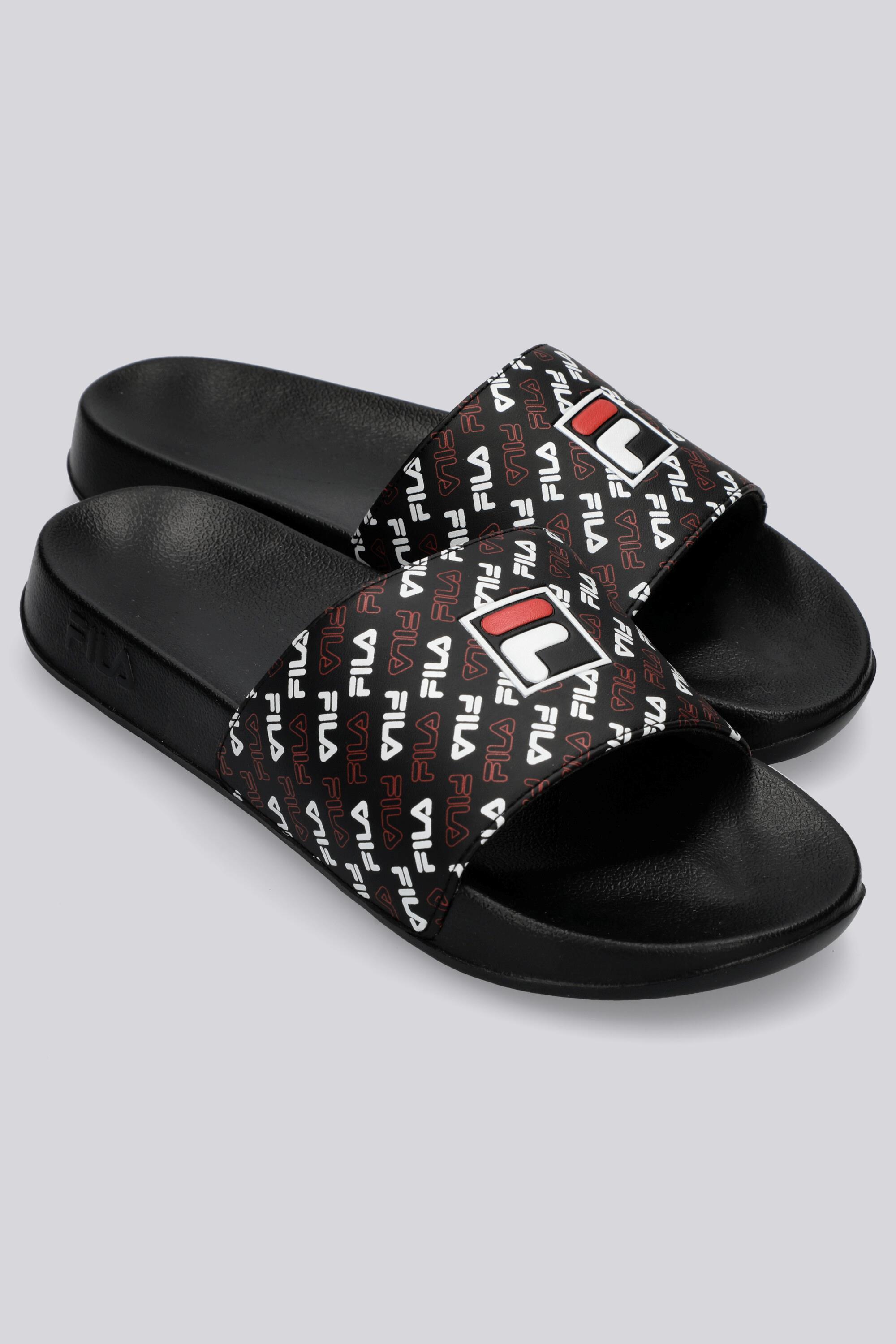 Fila Wave Preto Chinelos Slide Homem Sport Zone