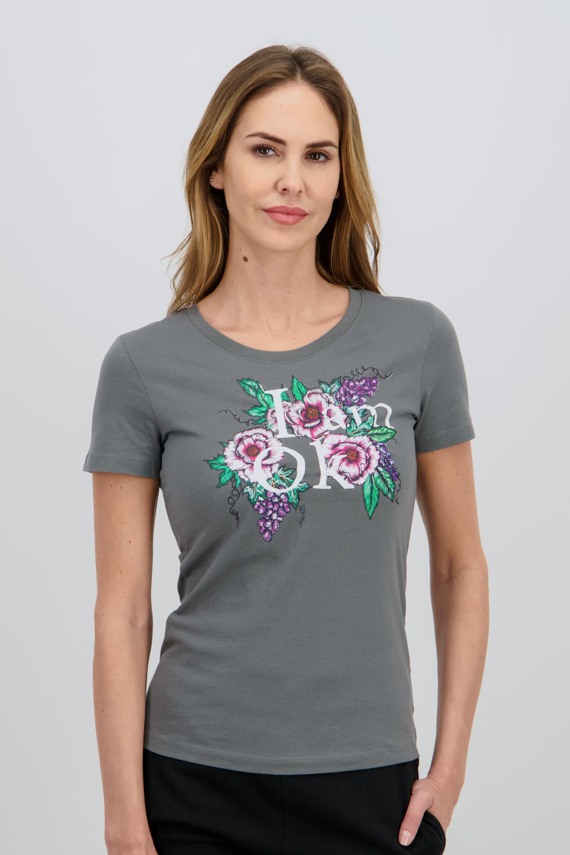 Camiseta Silver - Gris - Camiseta Algodón Mujer talla S