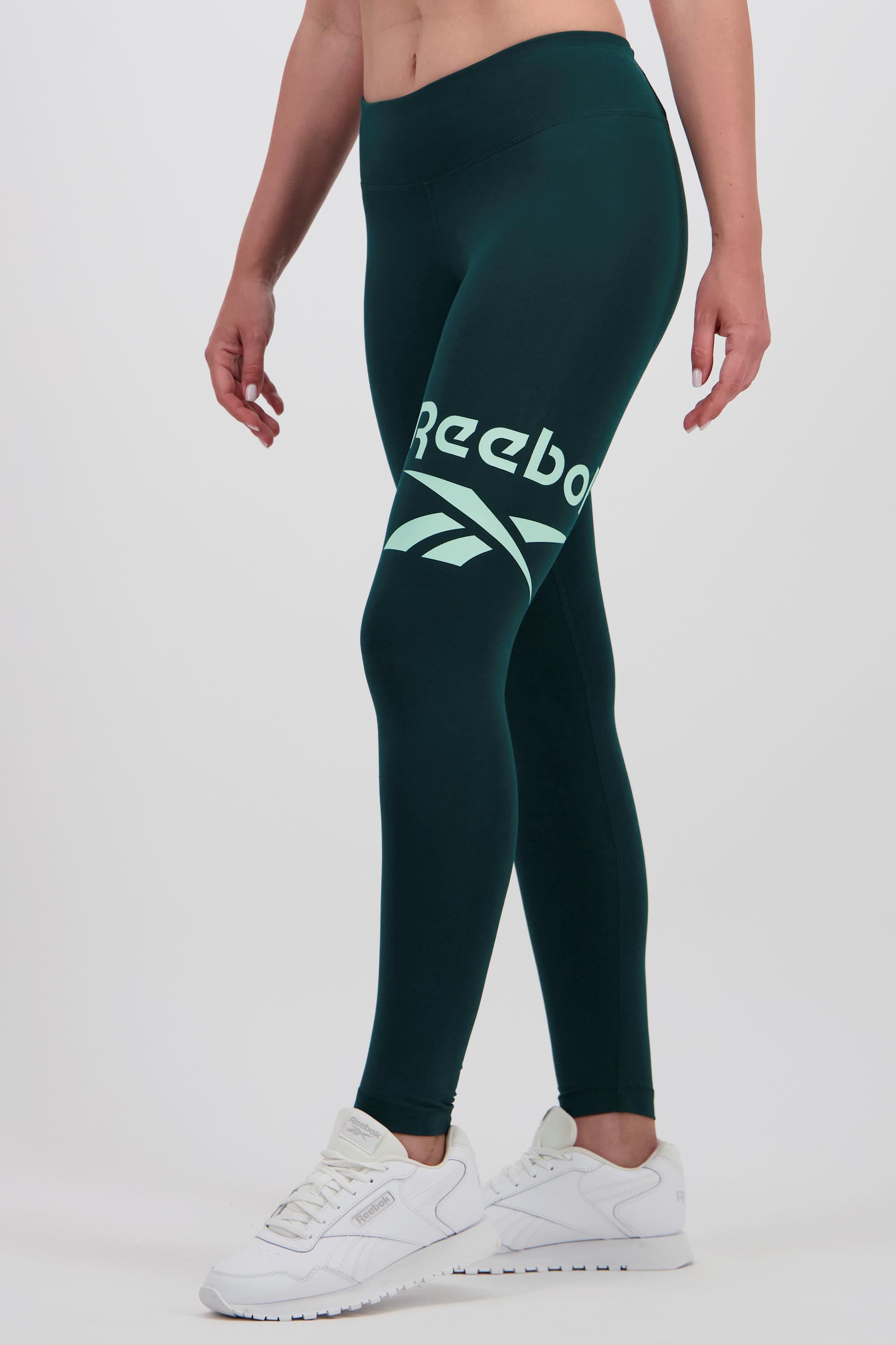 Mallas Largas Reebok - Verde - Leggings Mujer talla 2XS