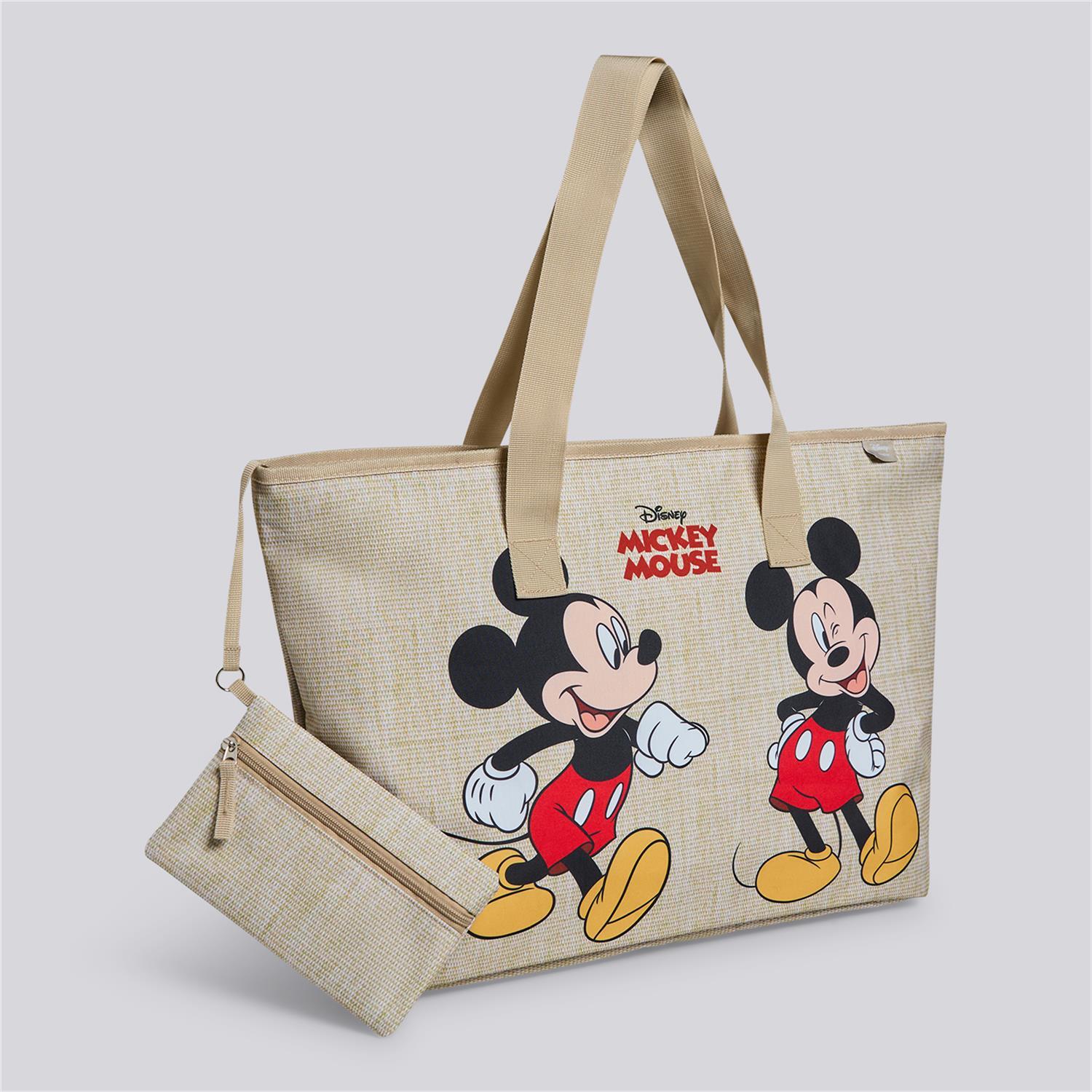 Bolso Tote Mickey - Beige - Bolso Playa Disney talla T.U.