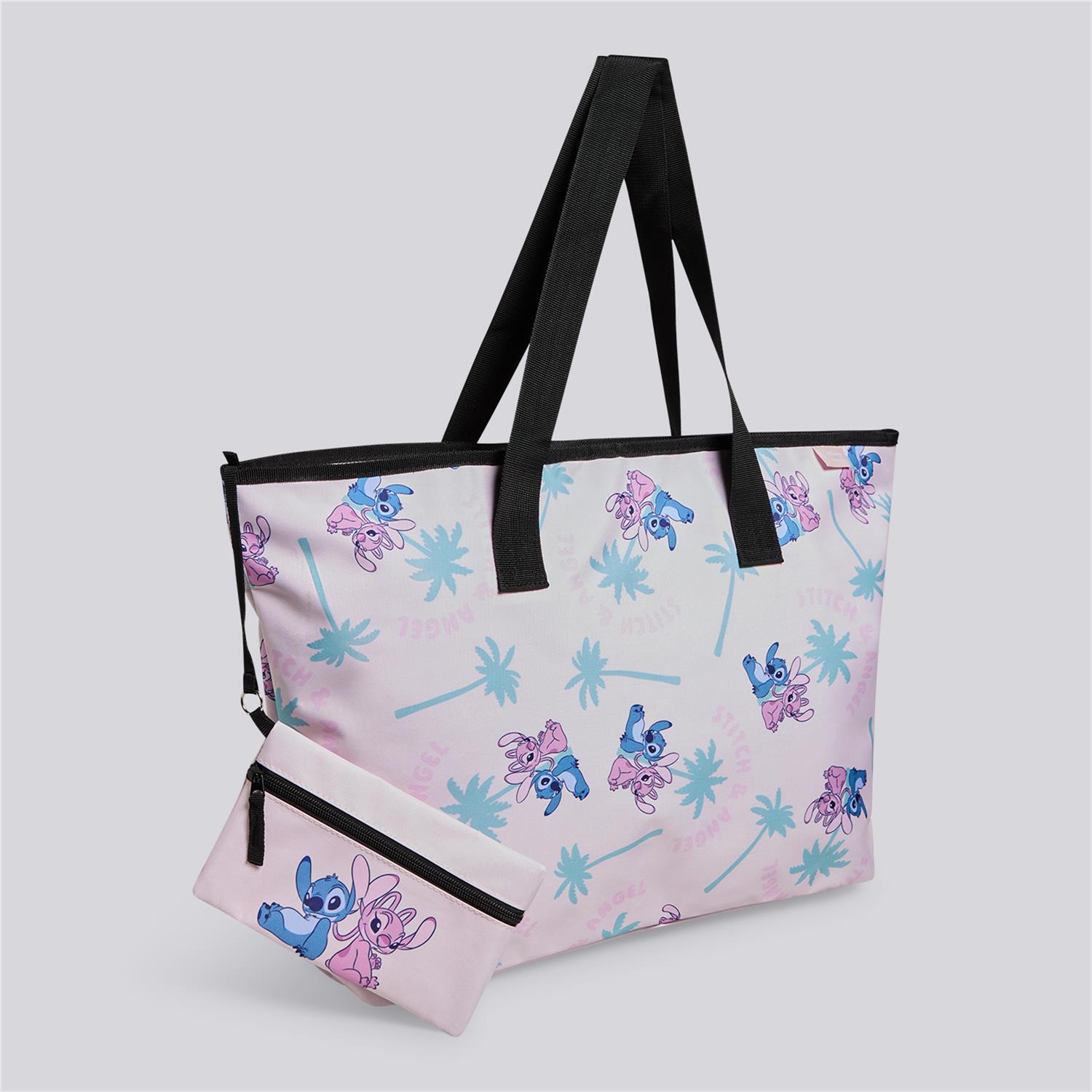 Bolso Tote Lilo & Stitch - Rosa - Bolso Playa talla UNICA