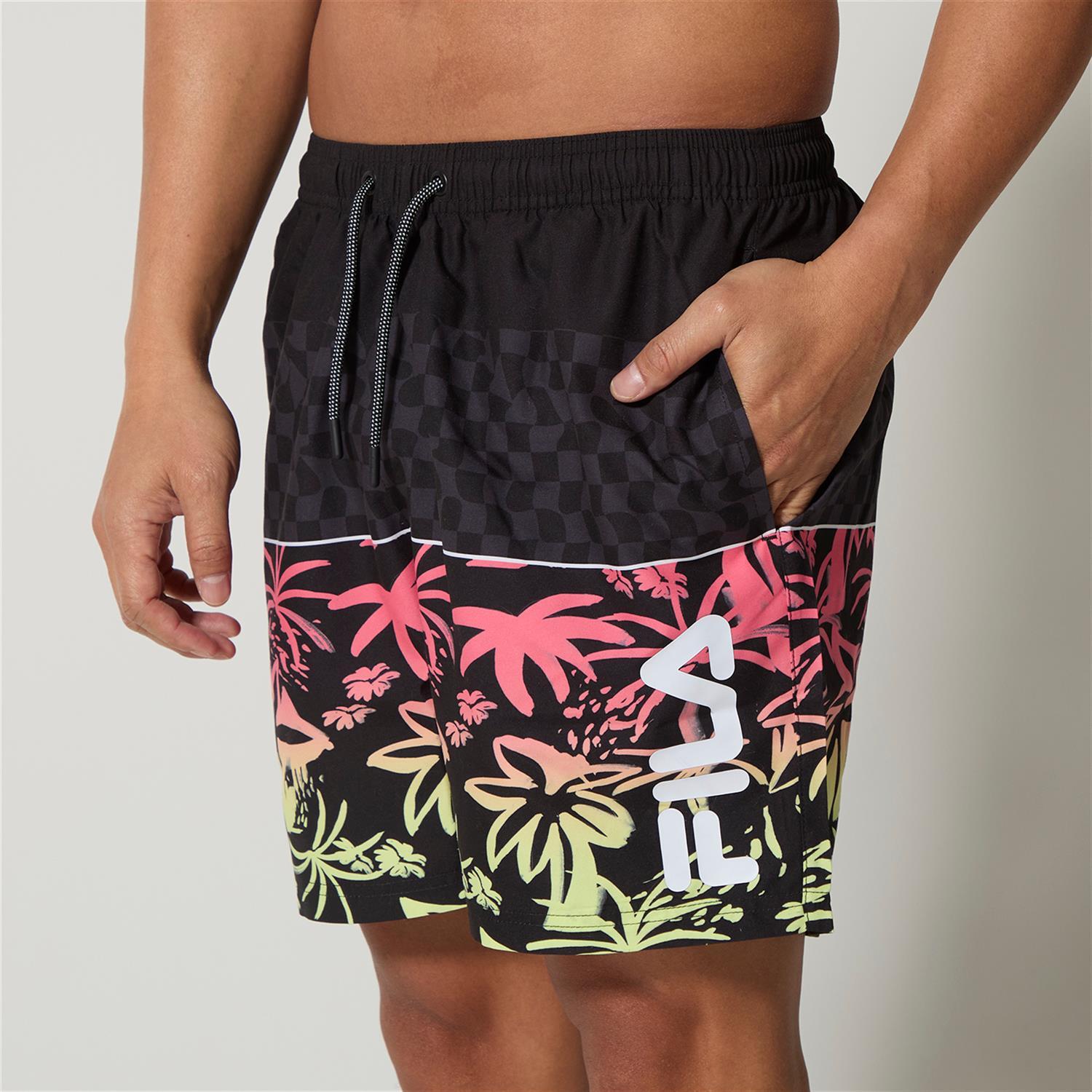 Calções Banho Fila - Preto - Praia Homem tamanho 2XL