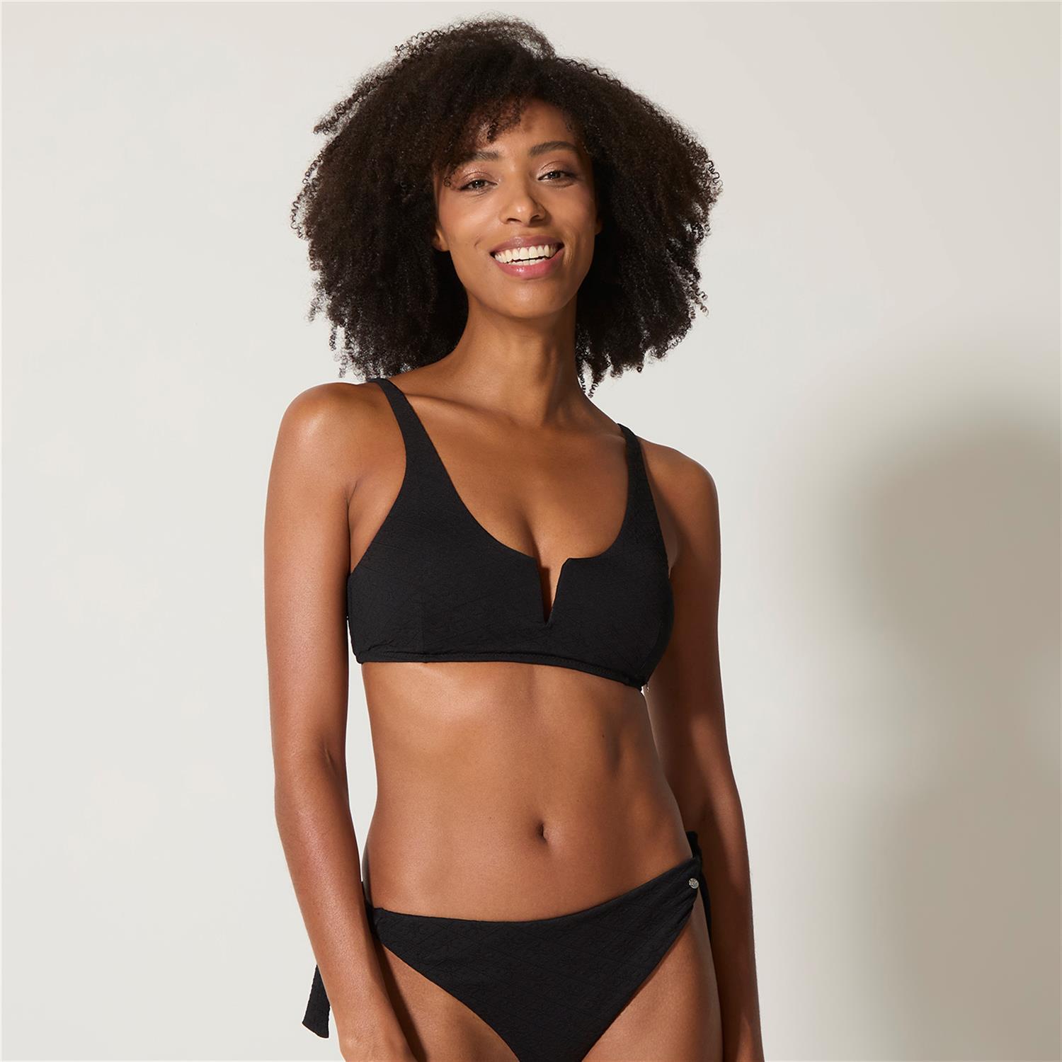 Silver Nostalgic Coast - Negro - Top Bikini Mujer talla XS