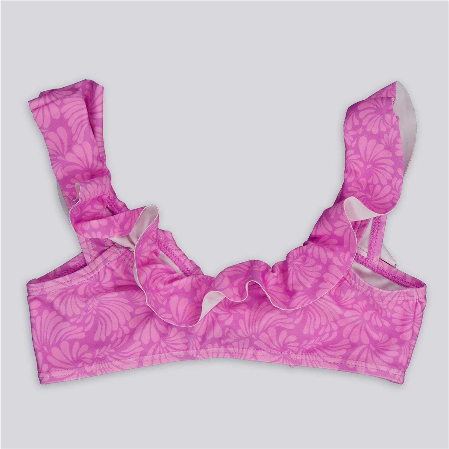 Top Bikini Up - Rosa - Top Bikini Volantes Niña talla 2