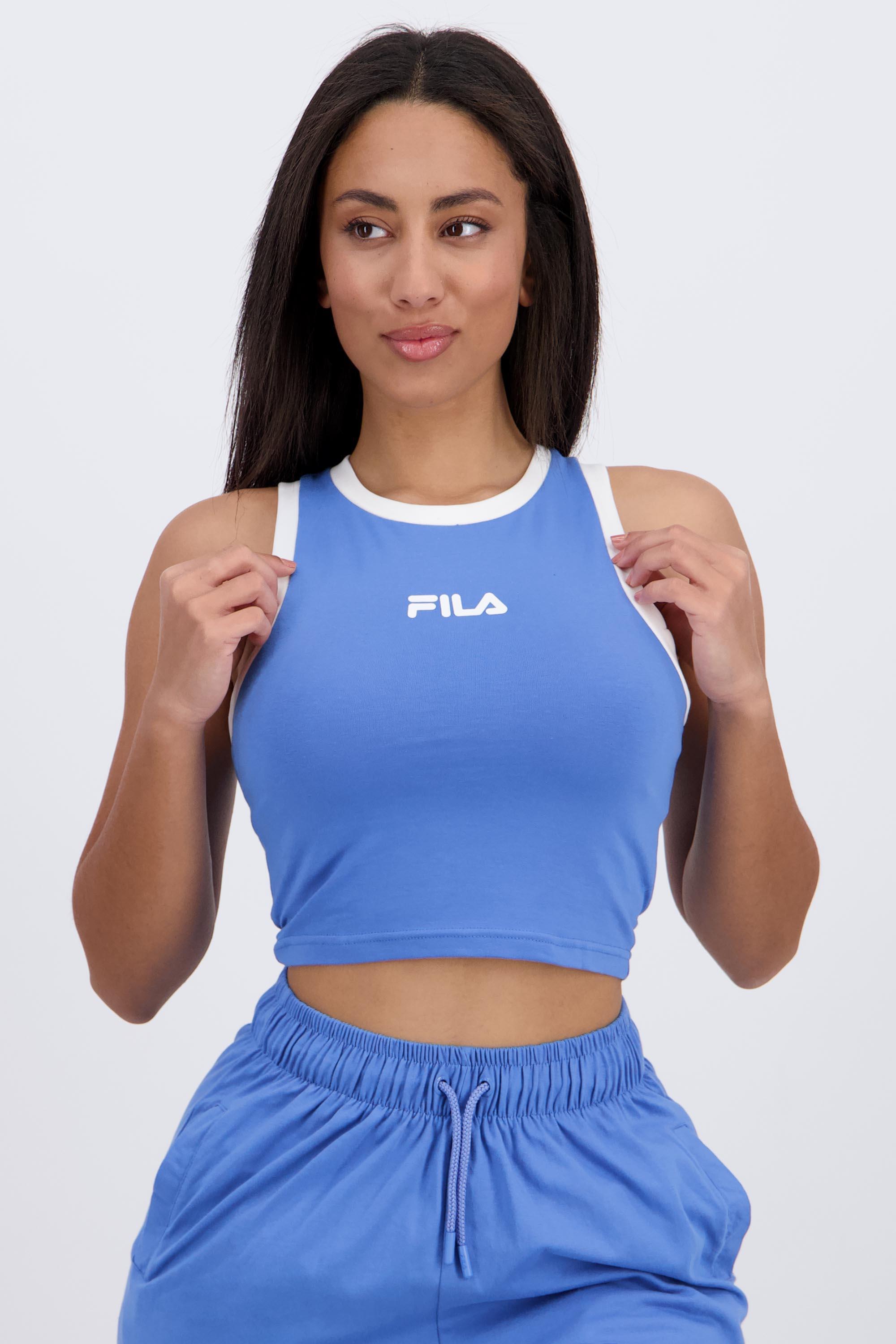 Small Logo - Azul - Camiseta Sin Mangas Mujer talla