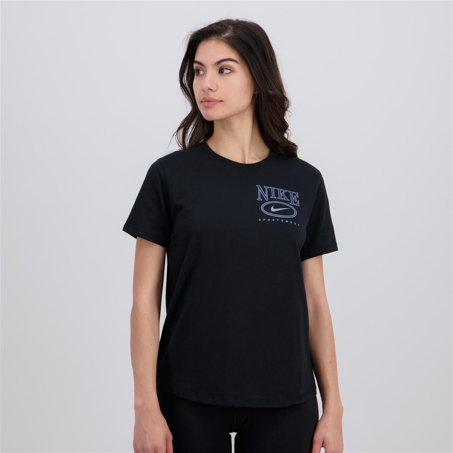 Nike Club - Negro - Camiseta Mujer talla S