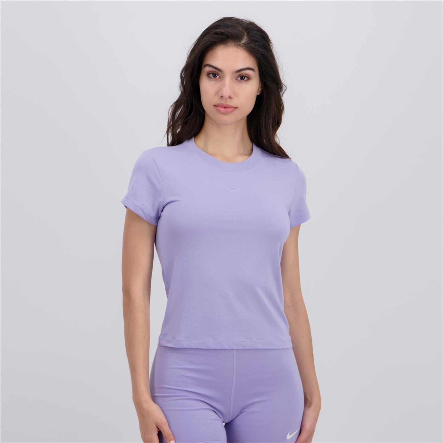 Camiseta Top Crop Nike - Morado - Camiseta Mujer talla XS