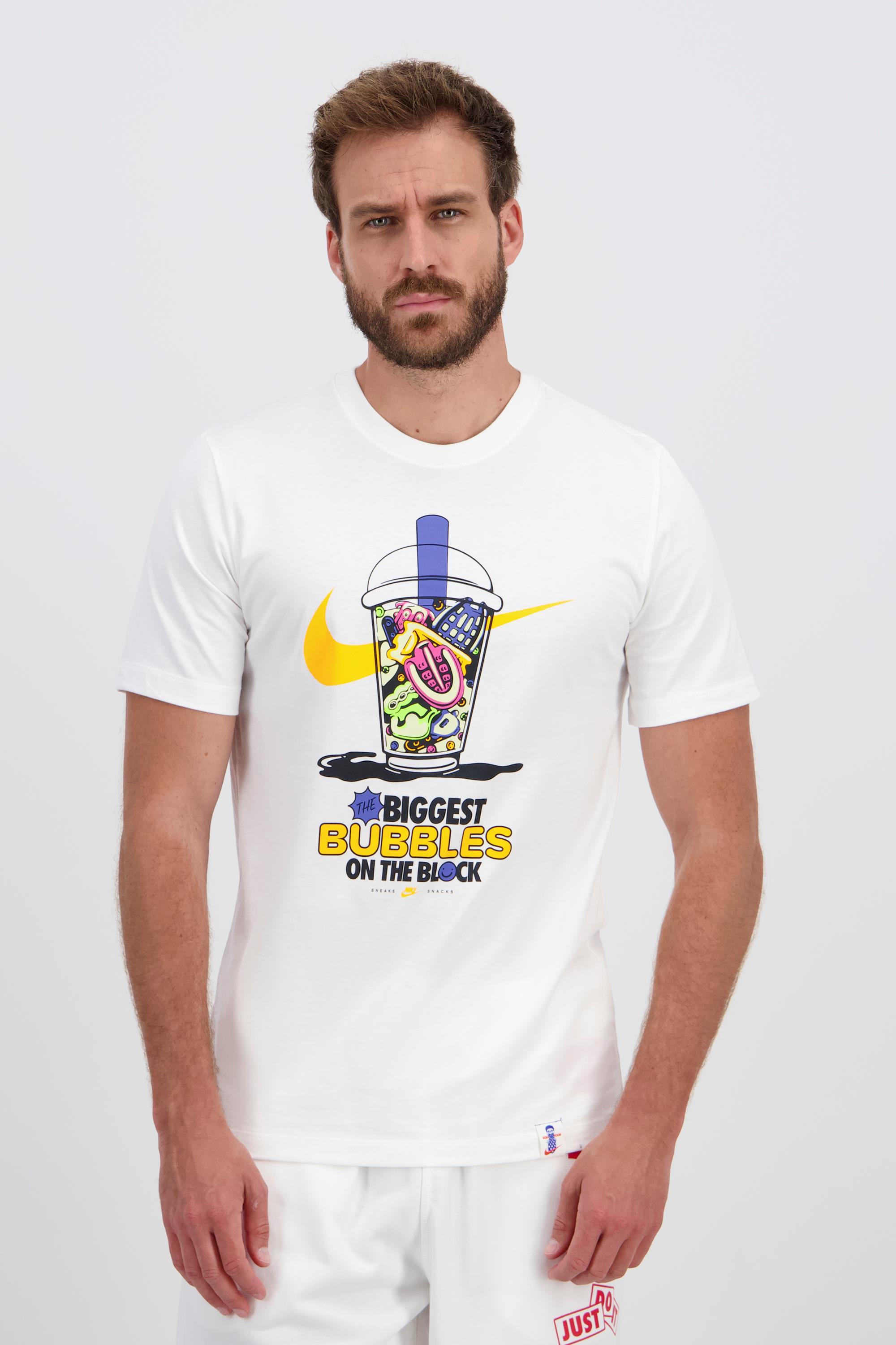 Nike Graphic Swoosh - Blanco - Camiseta Hombre talla S