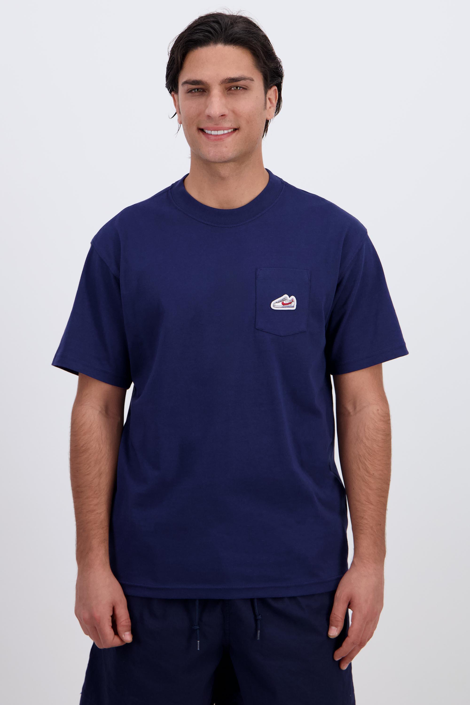 Nike Cortez - Camiseta Oversize Hombre Pequeño Azul