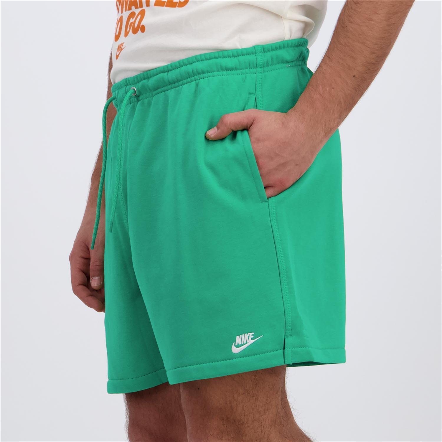 Nike Club - Verde - Pantalón Corto Felpa Hombre talla S