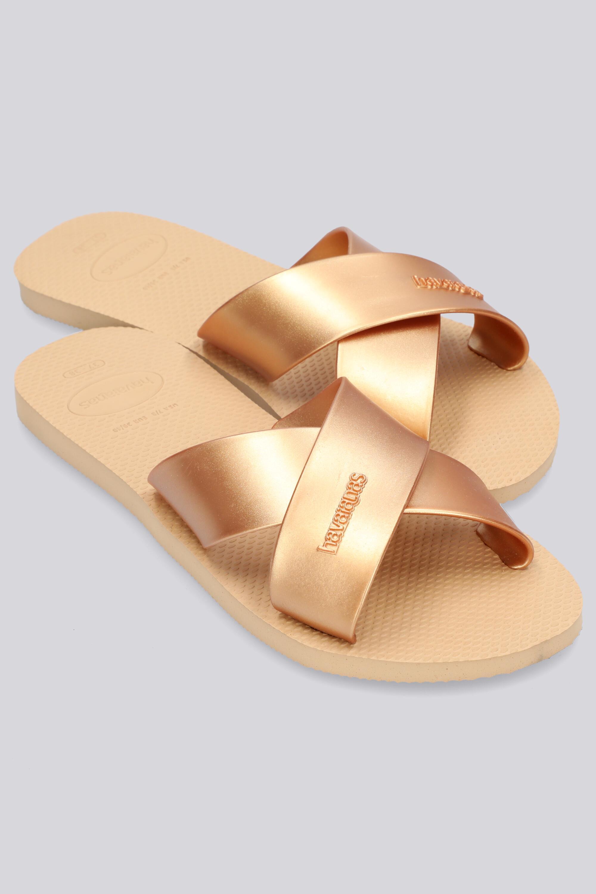 Havaianas Aqua Metallic Doradas Chanclas Mujer Sprinter