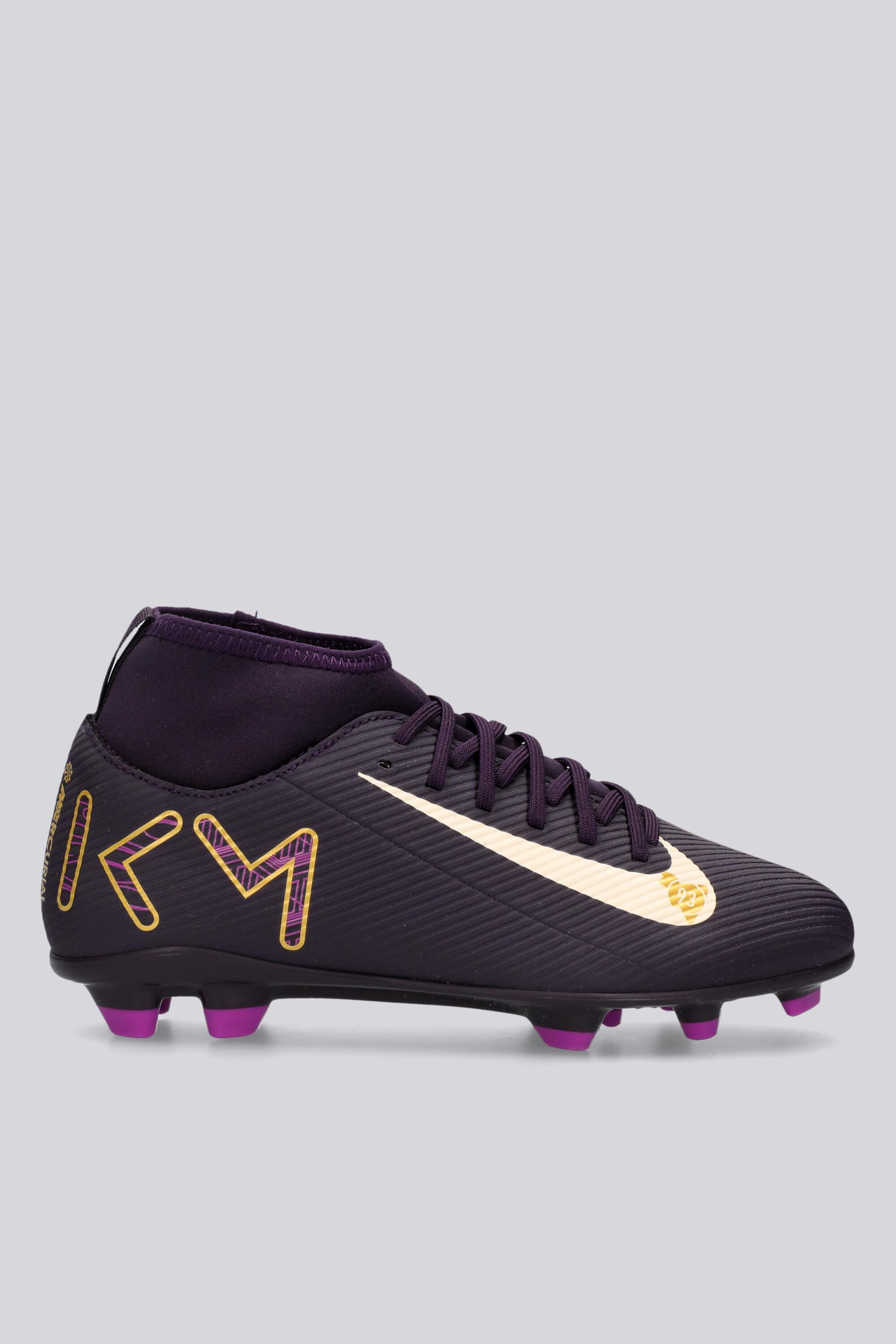 Mercurial Club Mbappé MG - Morado - Botas Fútbol Jr
