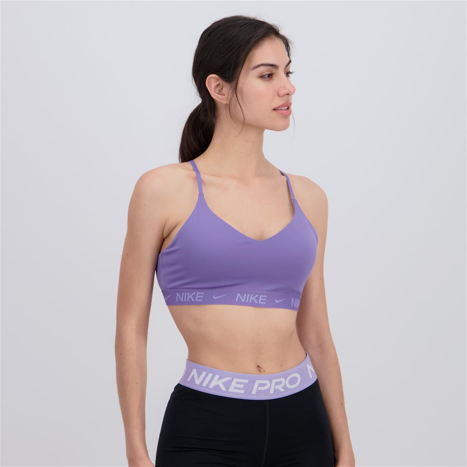 Nike Indy - Malva - Sujetador Deportivo Ajustable talla XS