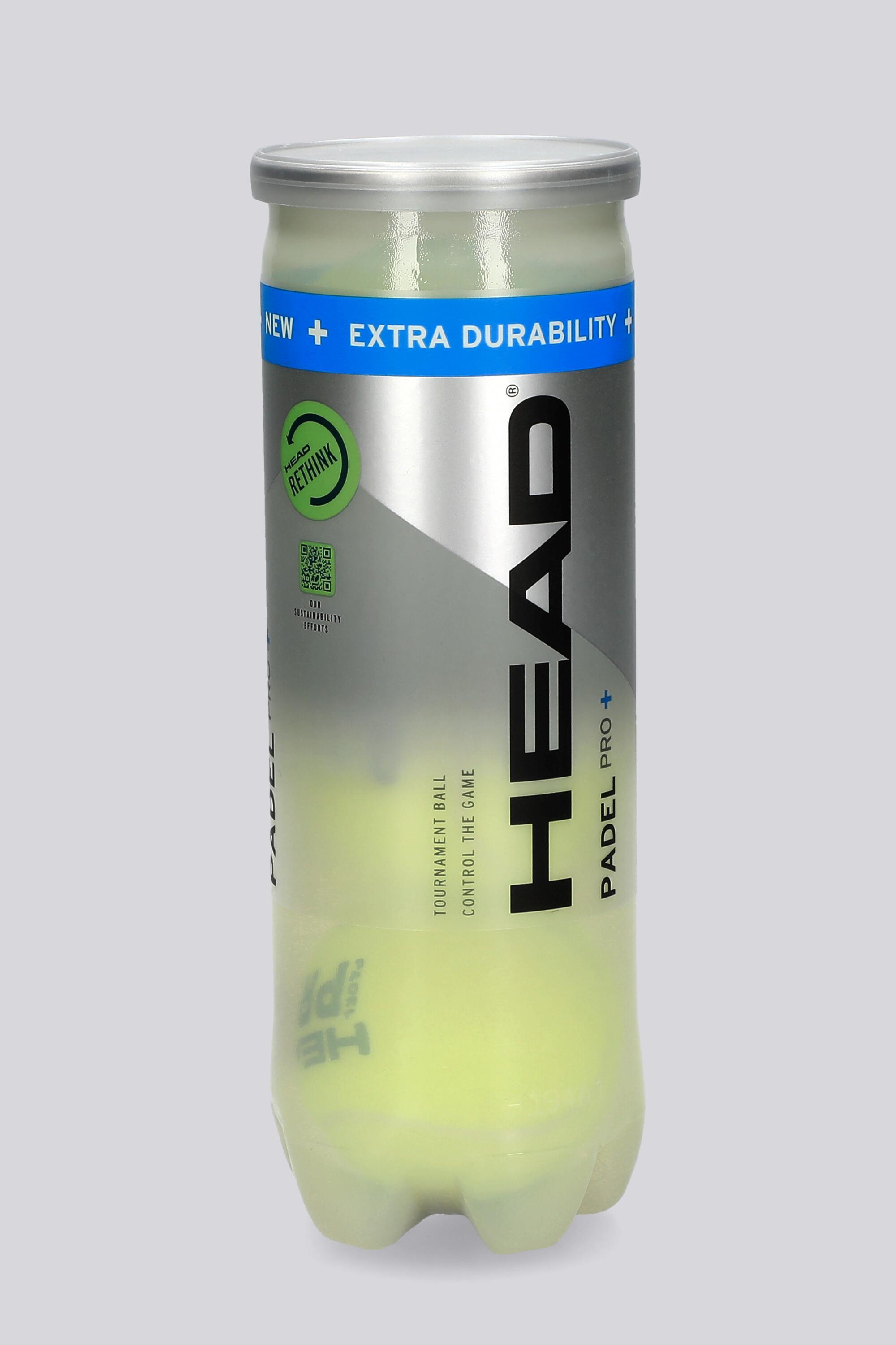 Head Pro+ - Lima - Bote 3 Pelotas Pádel MKP talla UNICA
