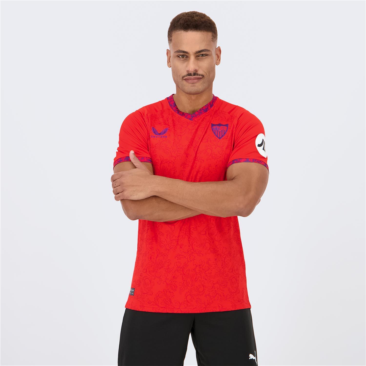 Camisola Sevilla FC 2º Equip. 24/25 - Vermelho - Futebol Homem tamanho XL