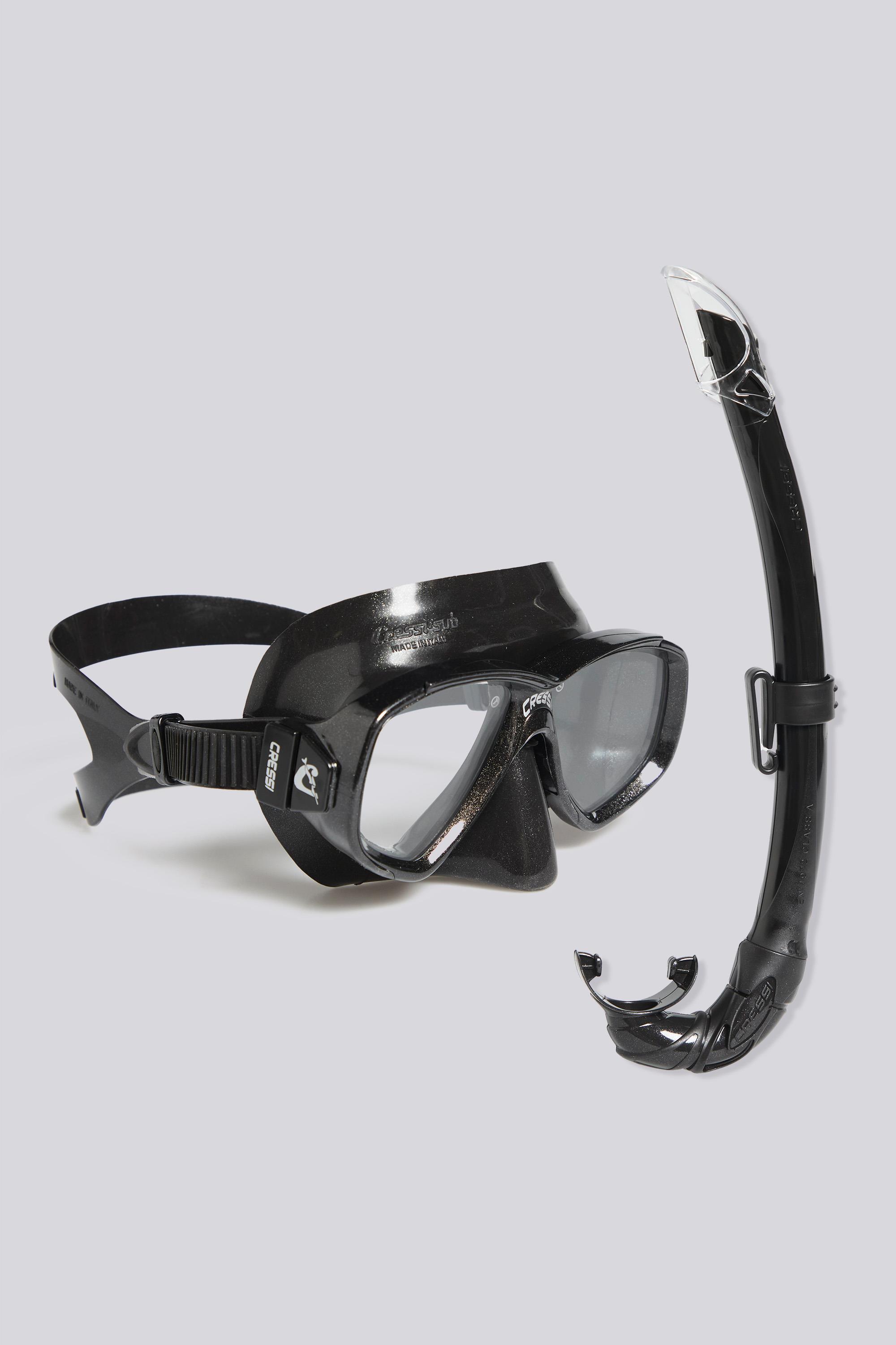 Cressi Perla - Negro - Gafas + Tubo Snorkel talla T.U.