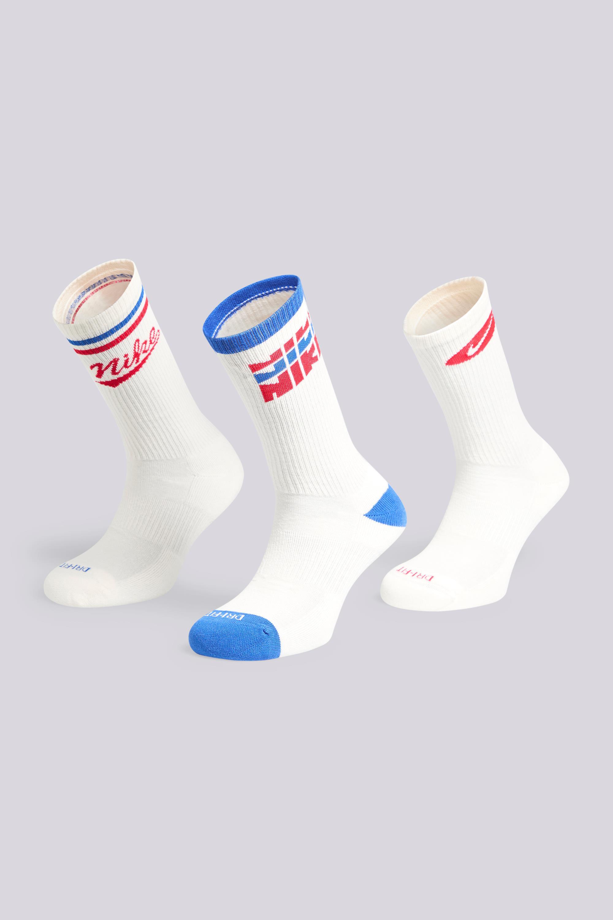 Calcetines Altos Nike Festival Pack 3 Blancos talla