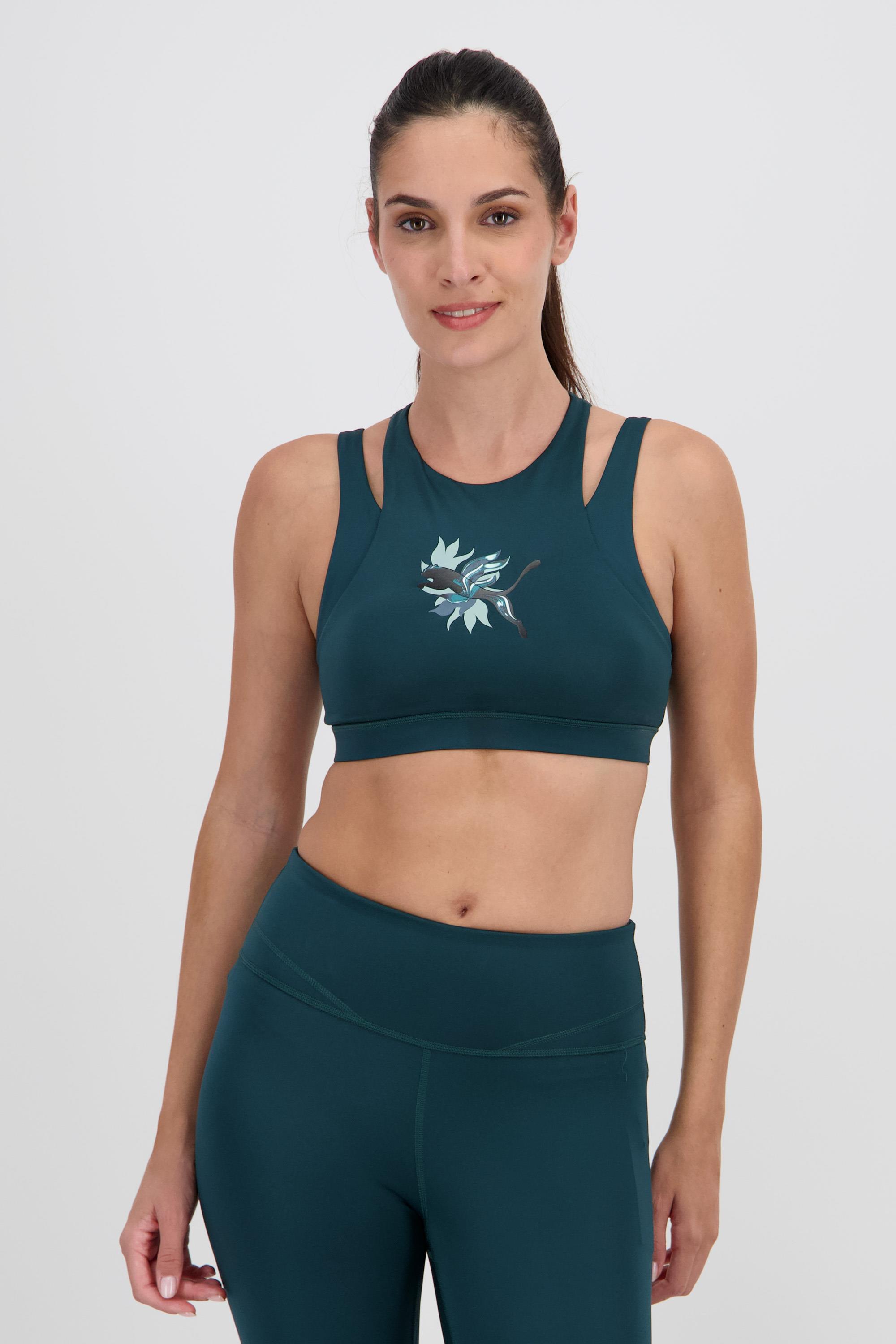 Top Puma - Verde - Sujetador Deportivo Mujer talla L