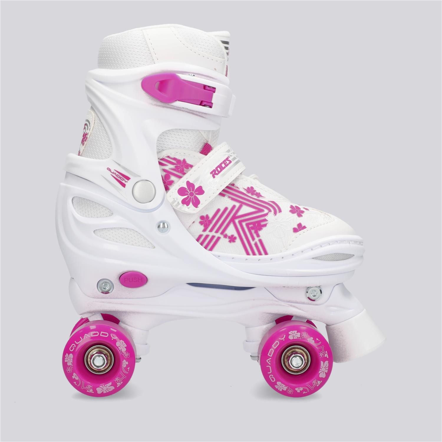 Roces Quaddy 3.0 - Blanco - Patines 4 Ruedas Jr talla S