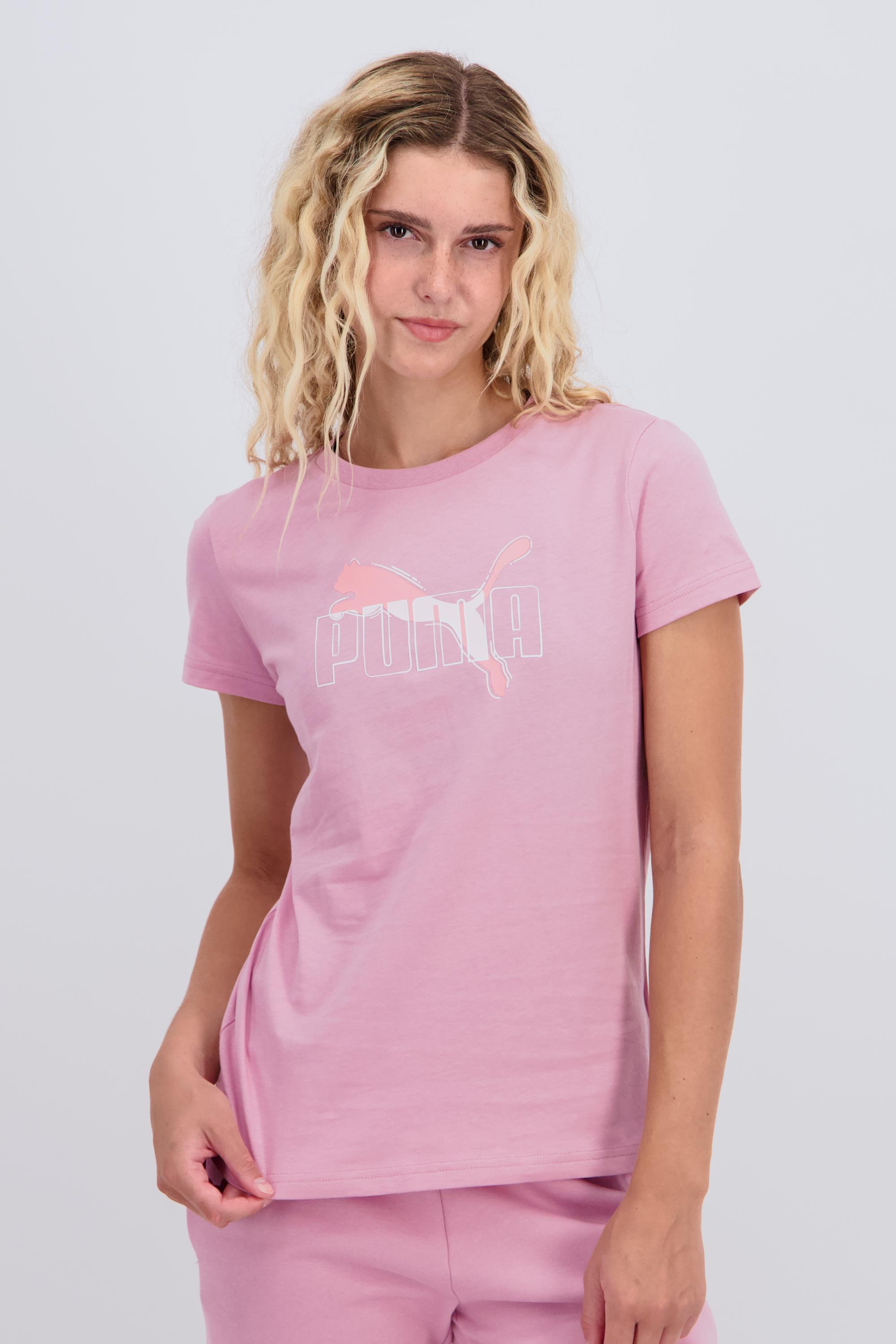 Puma Ess - Rosa - Camiseta Algodón Mujer talla XS