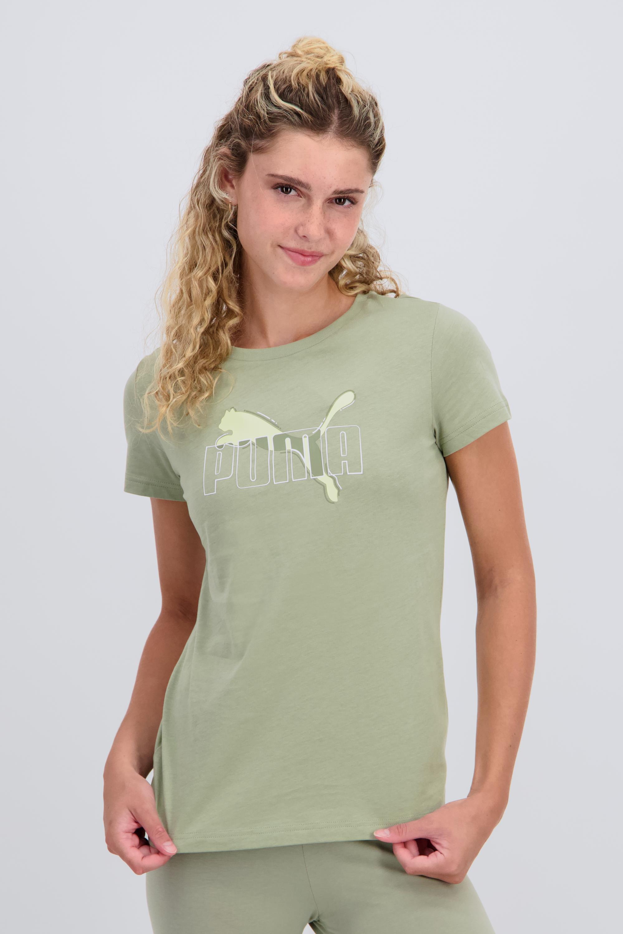 Puma Ess - Kaki - Camiseta Algodón Mujer talla XL