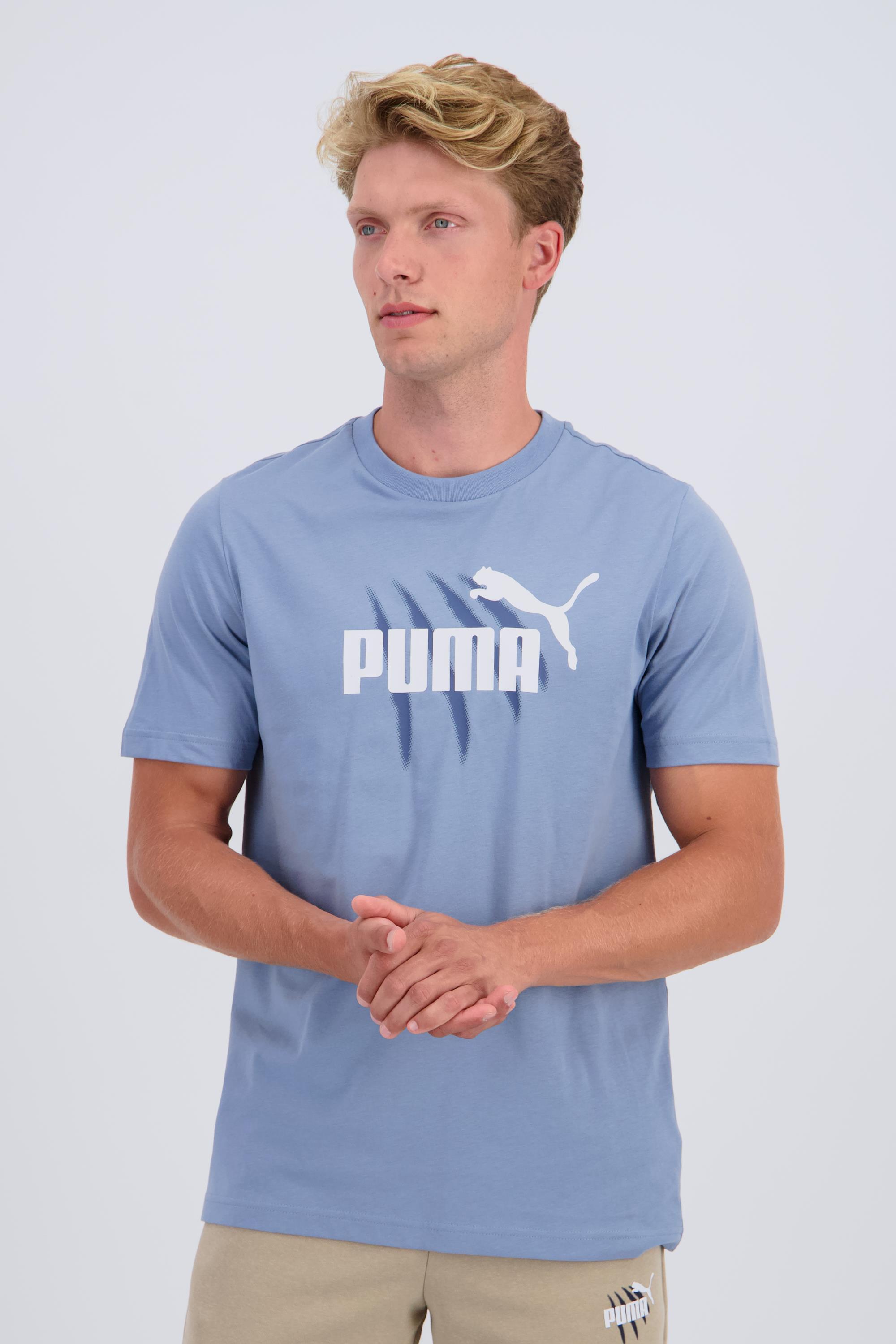 Camiseta Puma - Azul - Camiseta Algodón Hombre talla