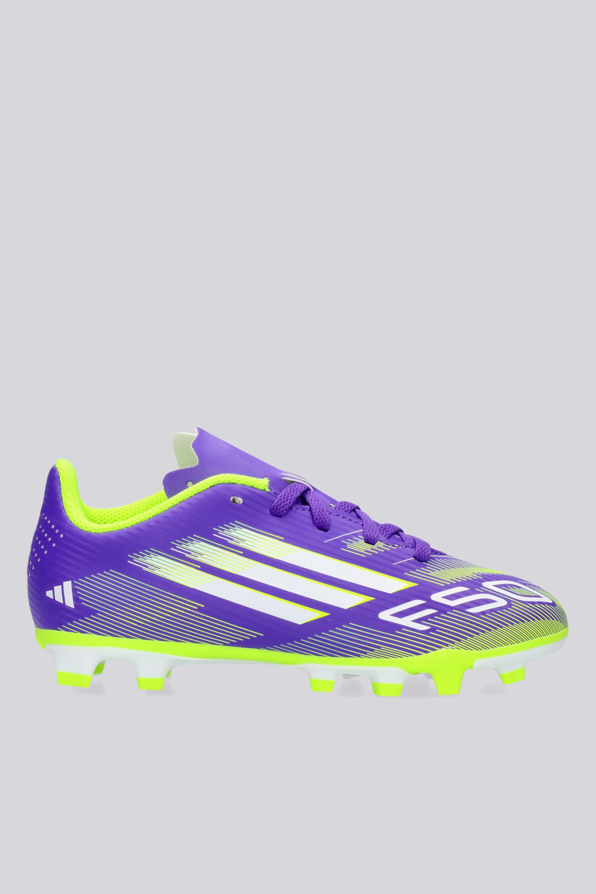 Botas Fútbol Niño adidas F50 Club MG FG Moradas talla 33