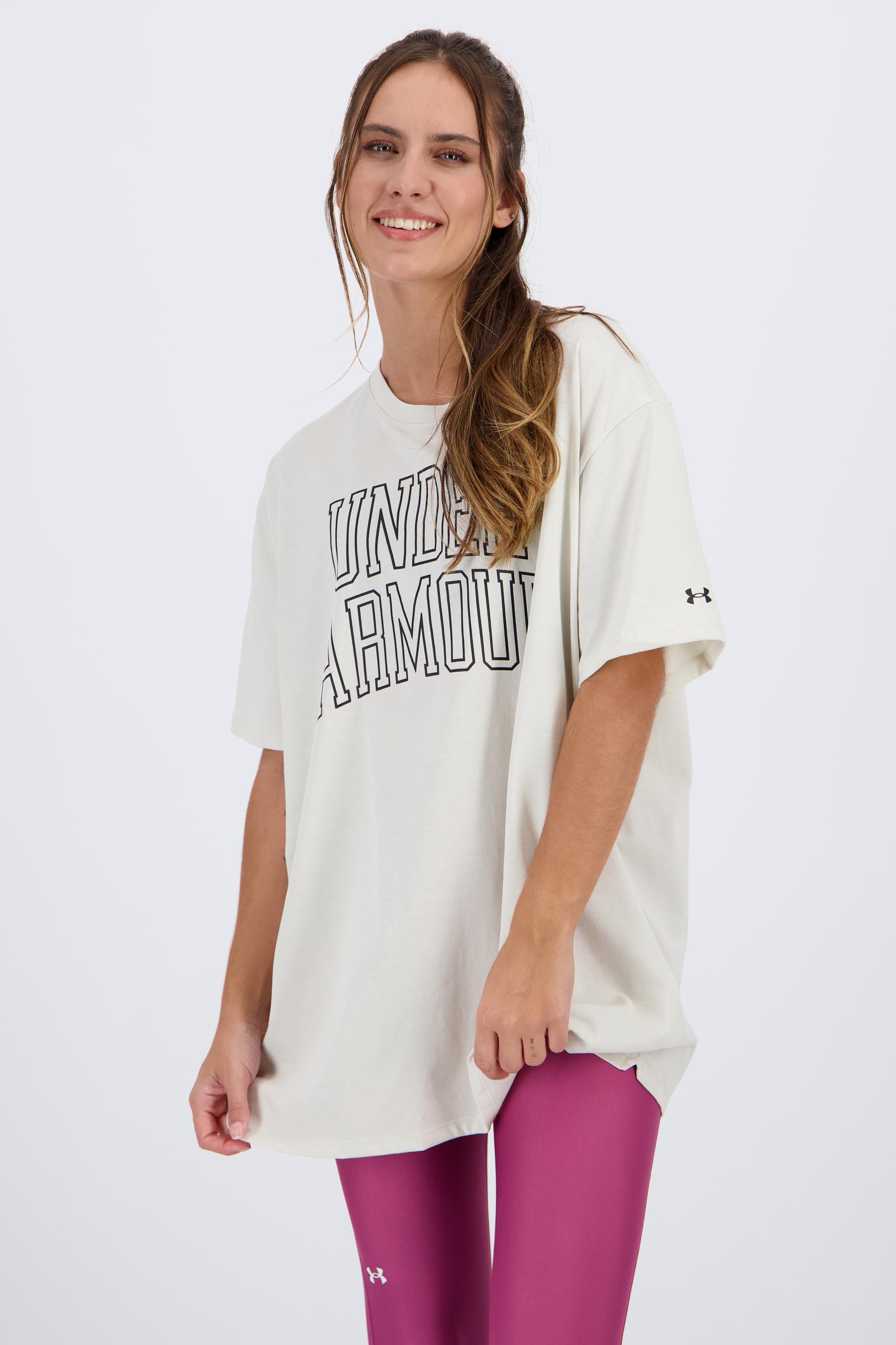 Camiseta Oversize Under Armour - Blanco - Camiseta Mujer talla