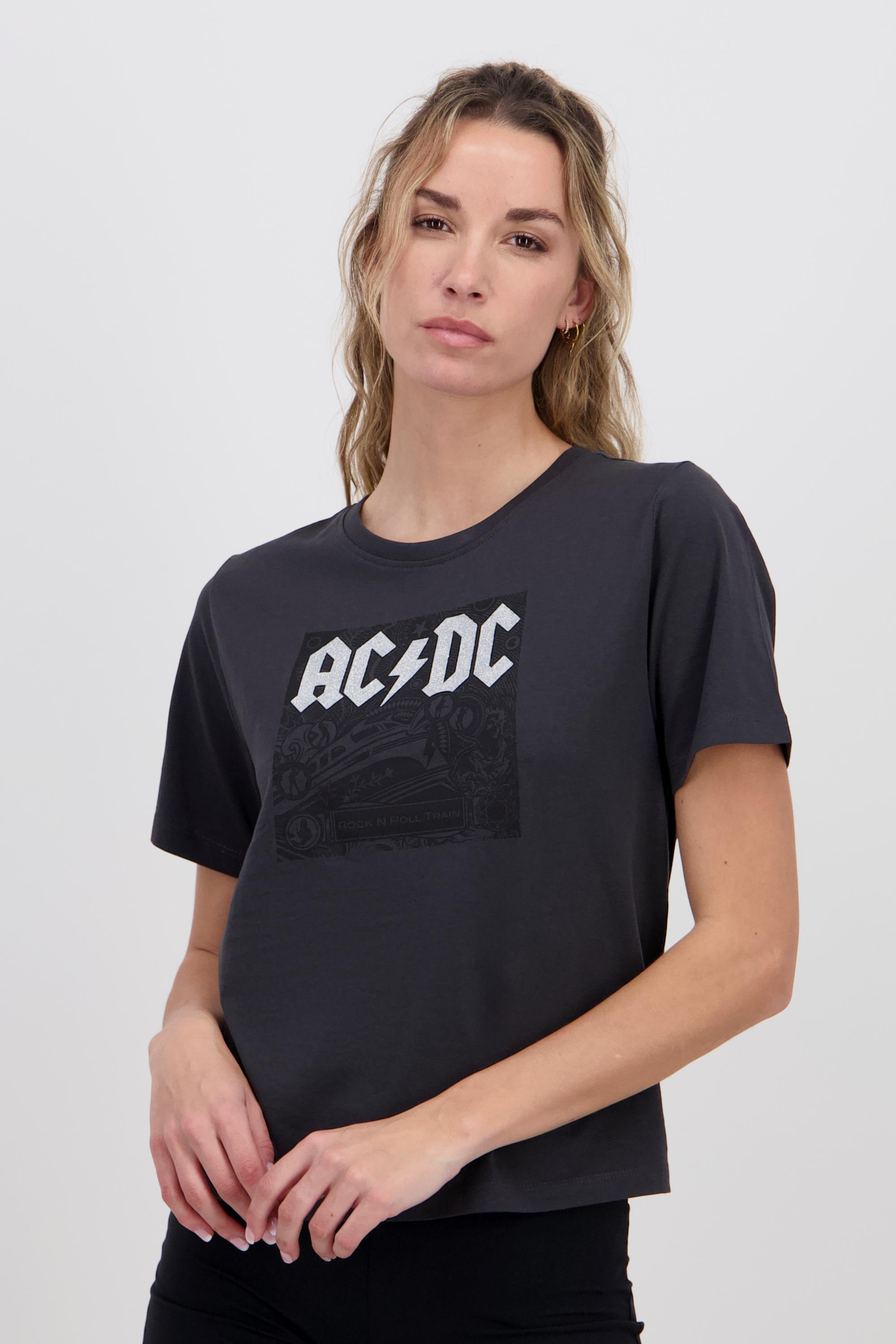 Camiseta AC/DC - Gris - Camiseta Mujer talla