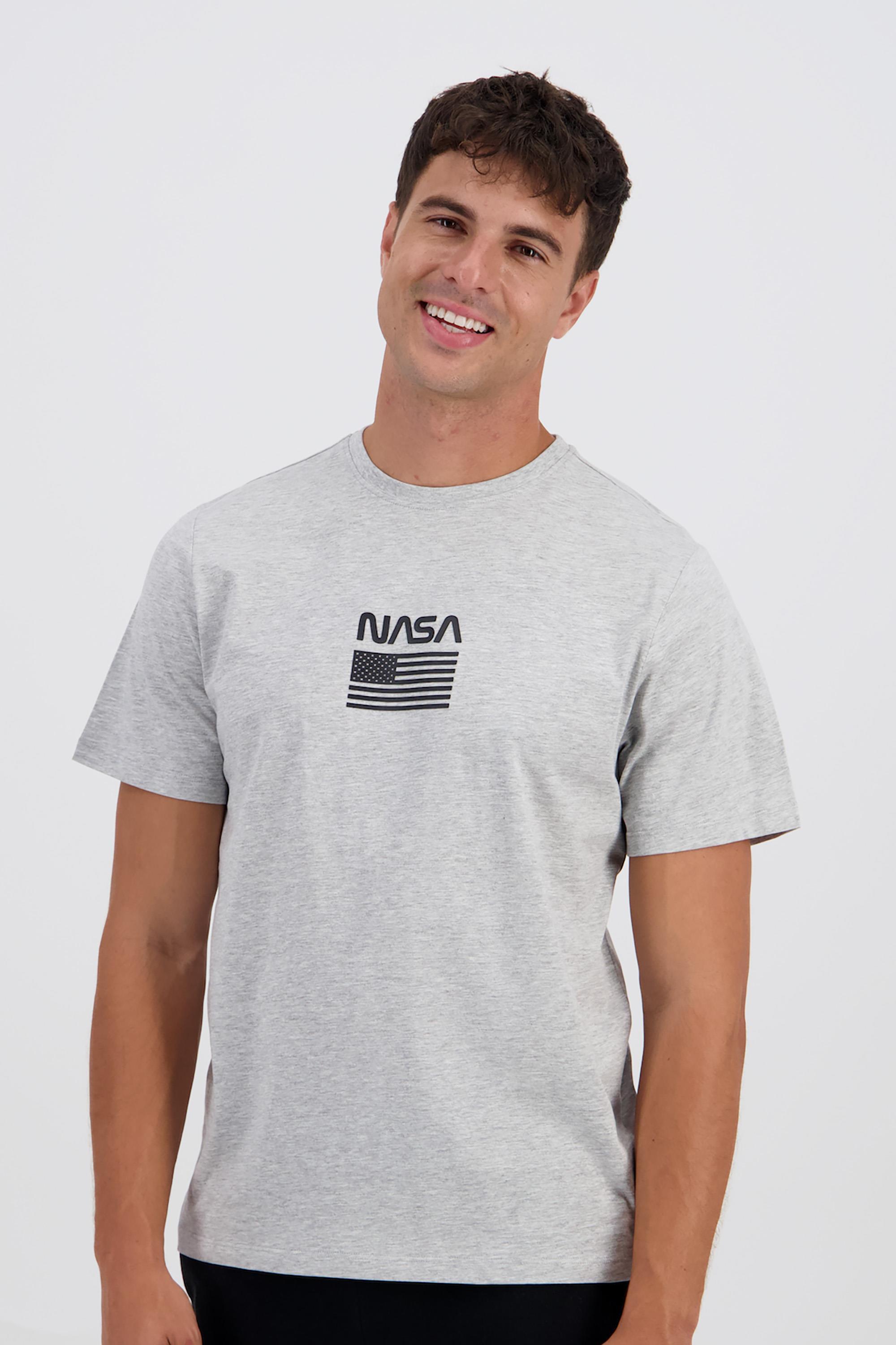 Camiseta NASA - Gris - Camiseta Algodón Hombre talla
