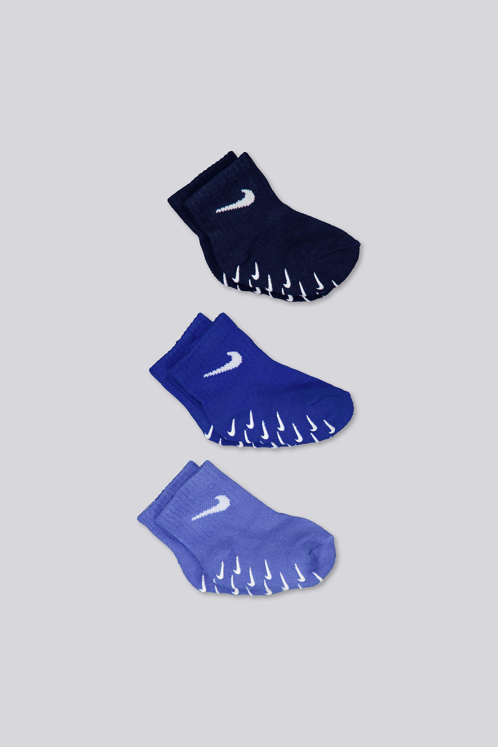 Meias Curtas Desportivas Nike Pack 3 Bebé M 24 Mo Homem Azul