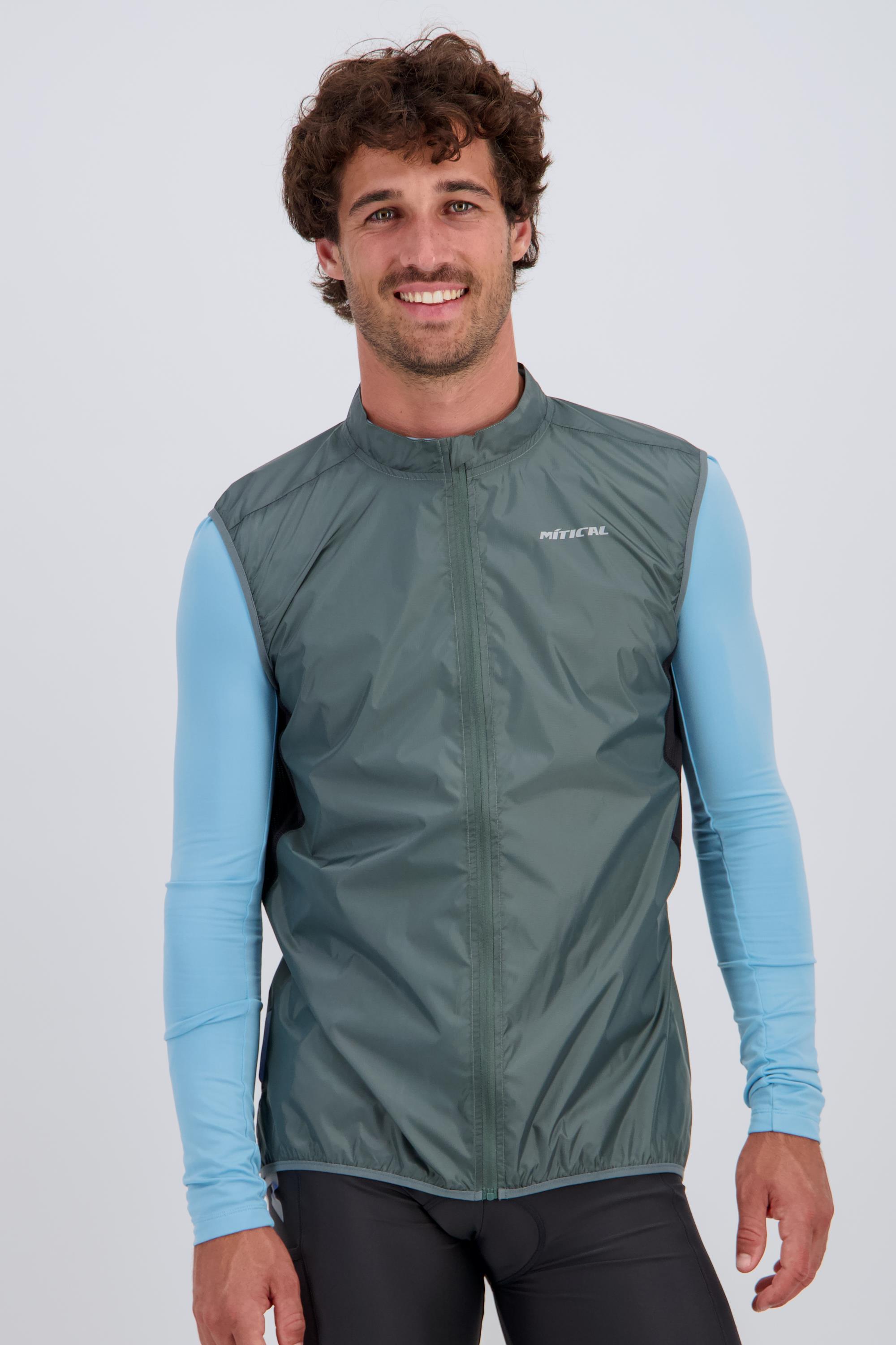 Plata - Kaki - Chaleco Ciclismo Hombre talla