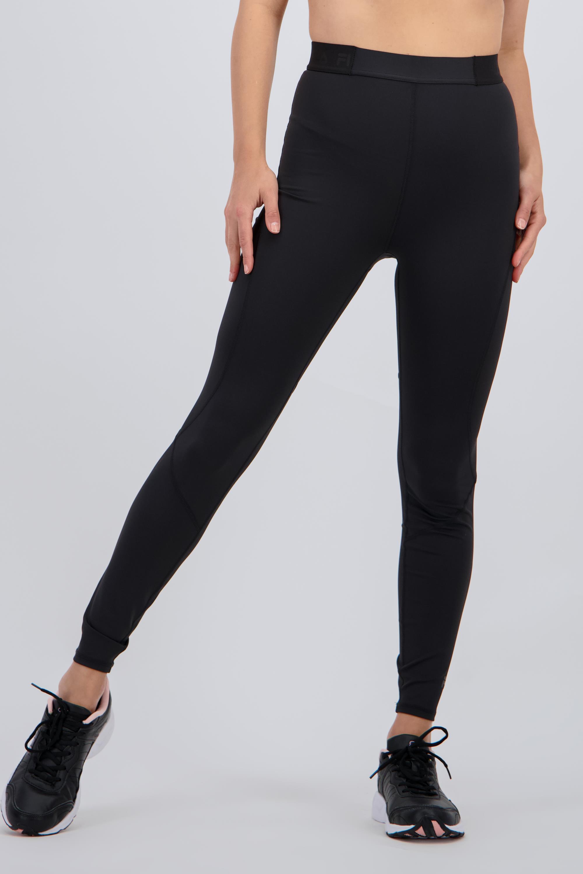 Mallas Tobilleras Fila Negro Leggings Mujer Sprinter