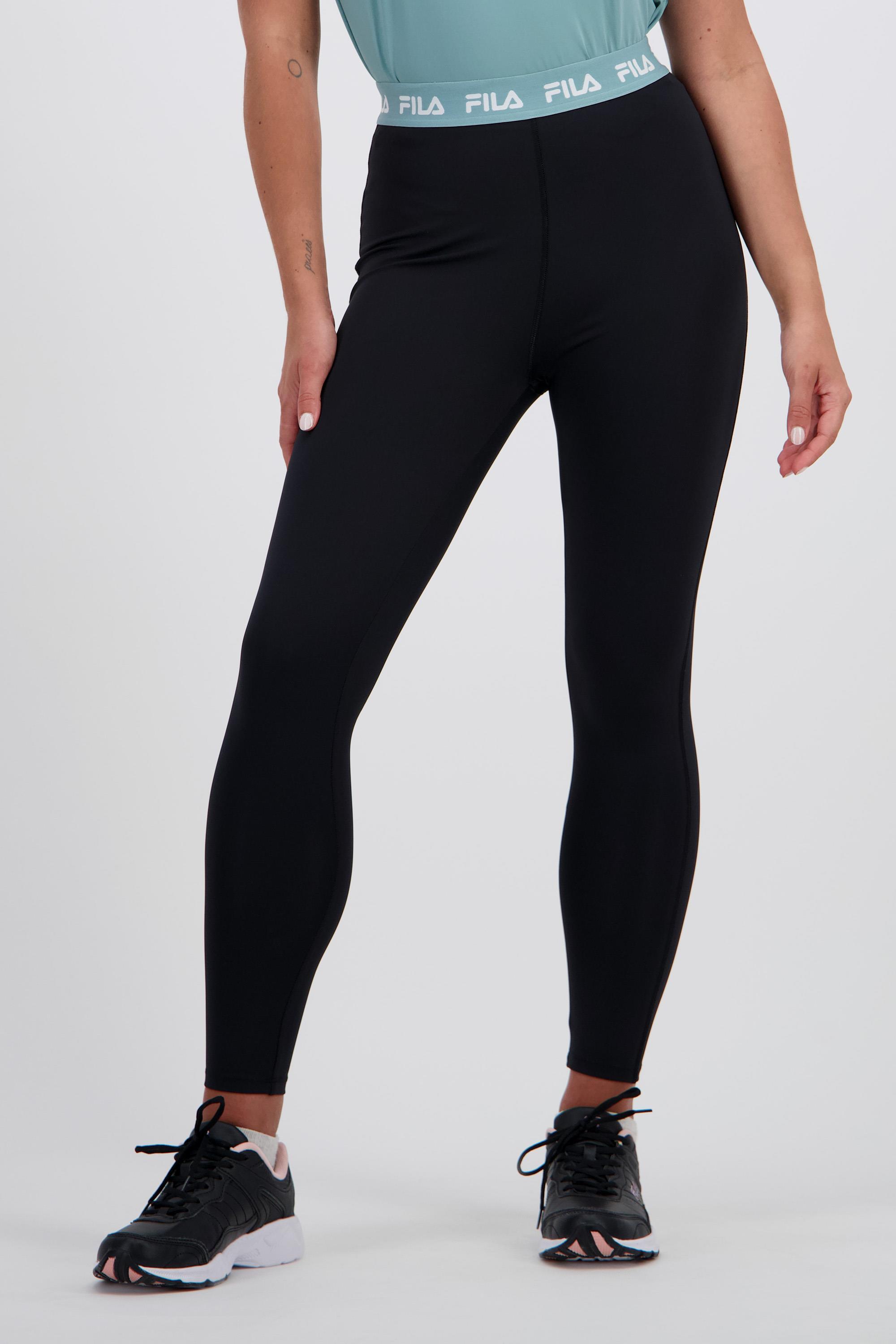 Mallas Tobilleras Fila - Negro - Leggings Mujer talla