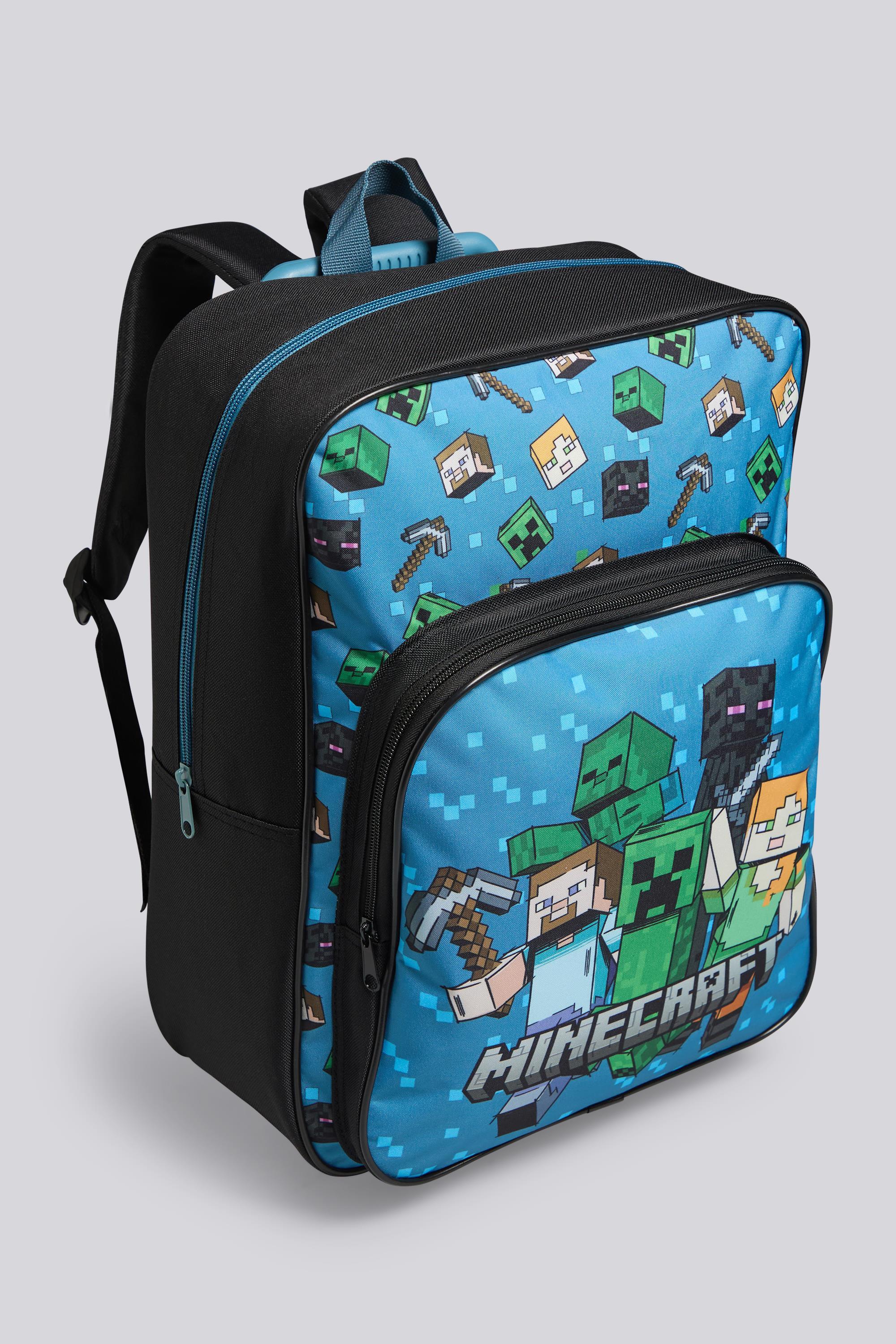 Mochila Escolar con Ruedas Minecraft Azul talla T.U.