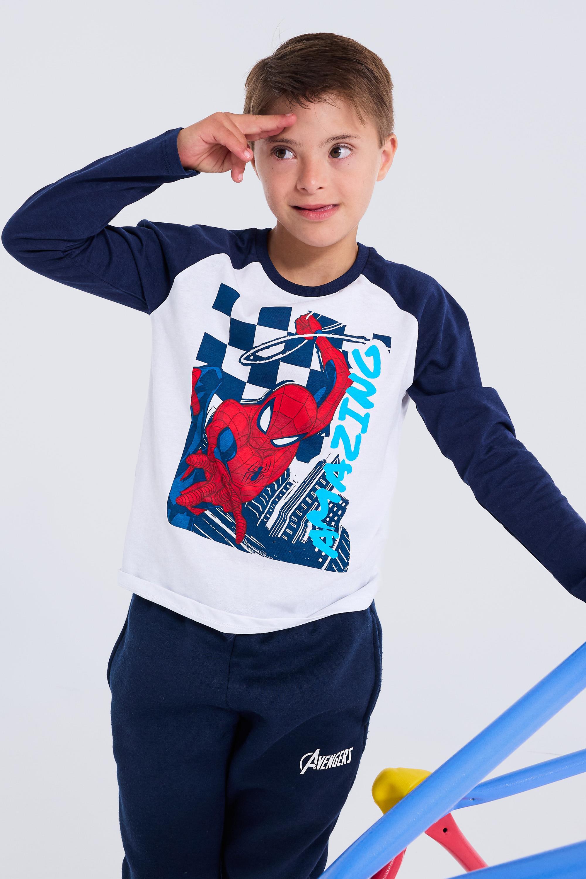 Manga Larga Spiderman - Blanco - Niño talla 2