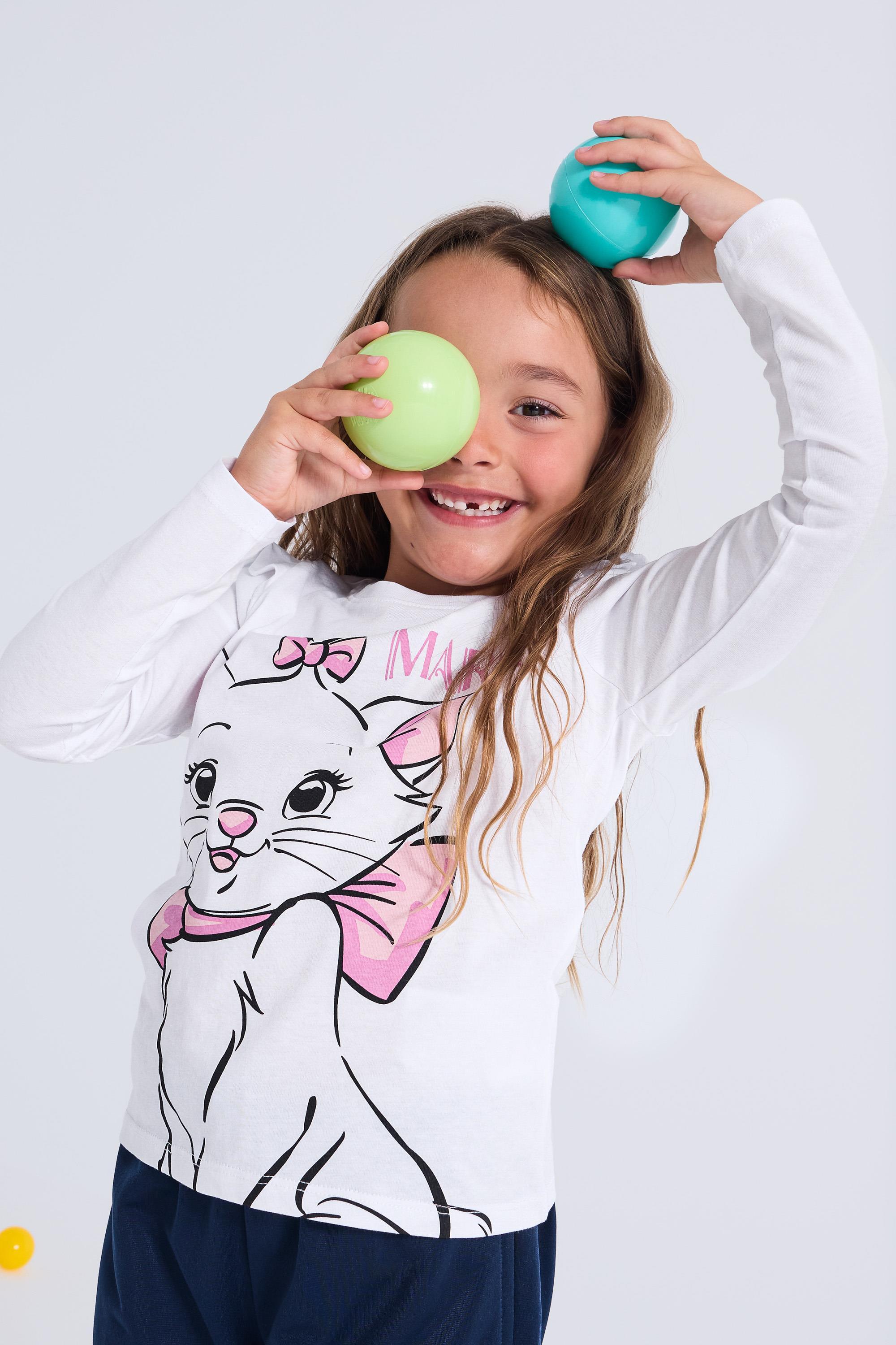 Manga Larga Aristogatos - Blanco - Niña talla 2